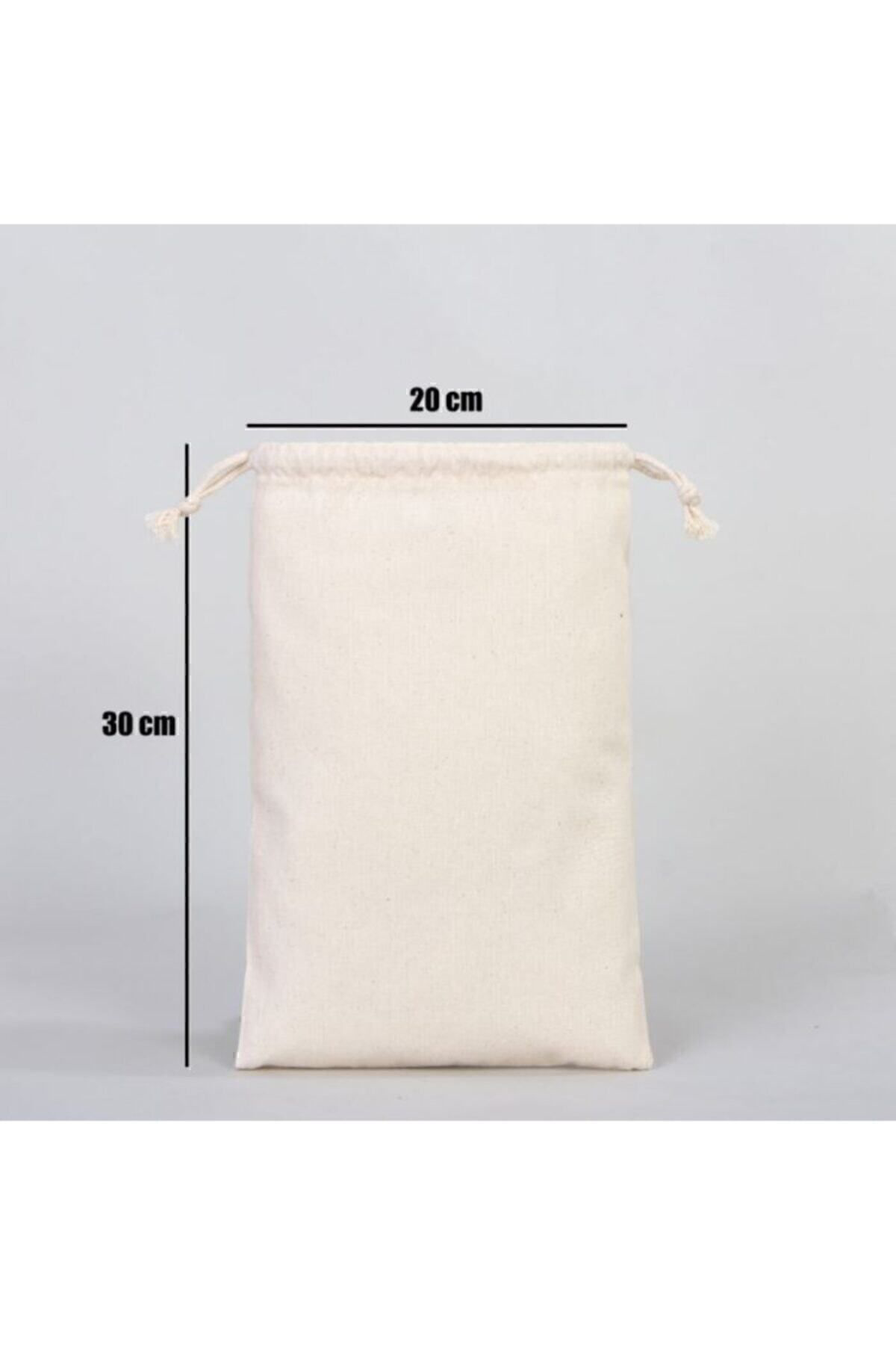 Giza Tekstil 10 Adet 20X30 Kuru Bakliyat Gida Saklama Torbasi Bez Kese Hambez 