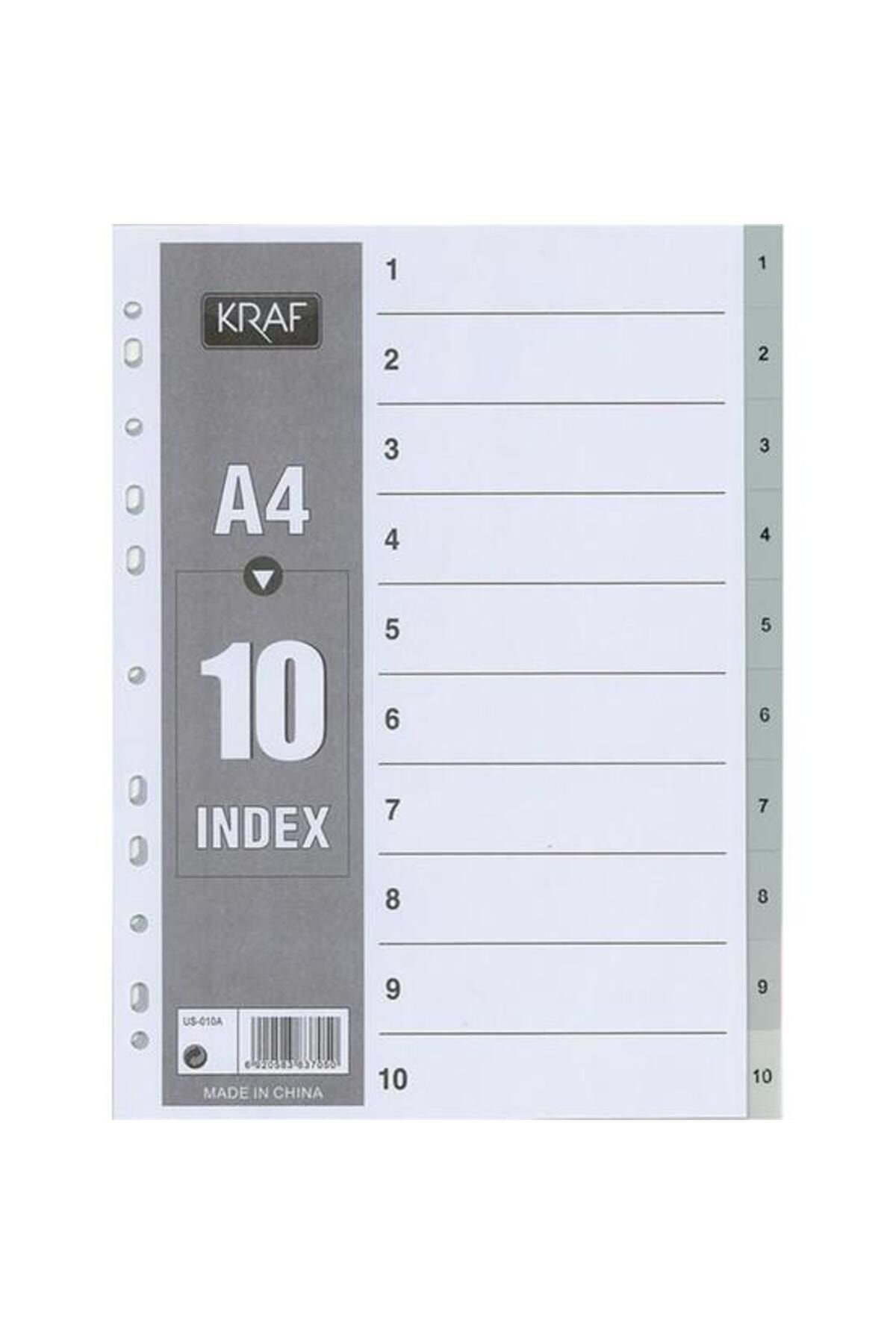 Kraf 10 Lu Rakam Ayraç A/4 Boyutunda