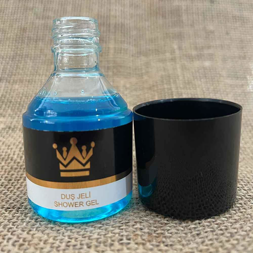 Private 100 Adet Standart Otel Duş Jeli Geniş Kapak Yaldizli 50 Ml Silind