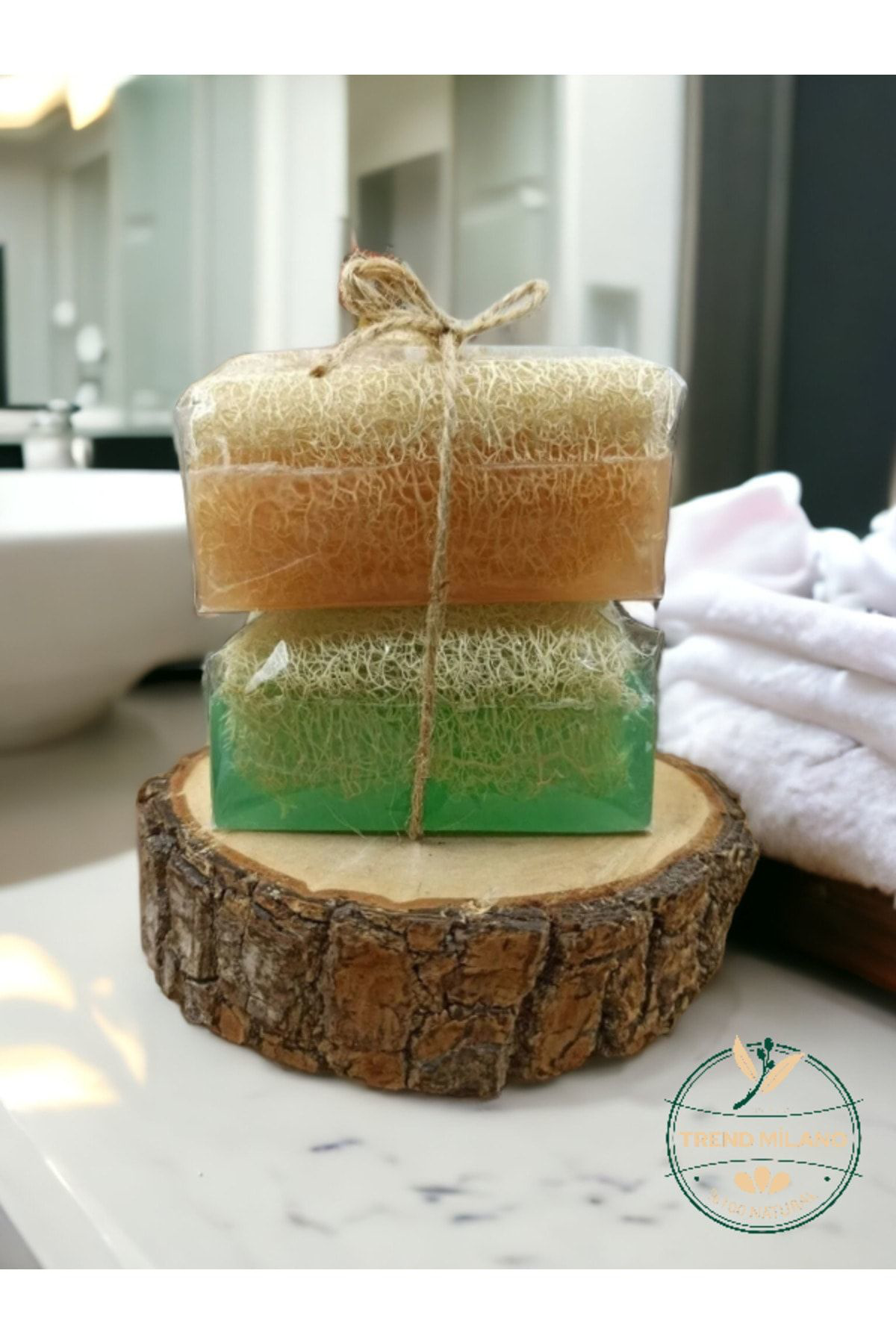 Trendmilano %100 El Yapimi Doğal Kabak Lifli Pirinç Özlü Ve Aloe Vera Premium