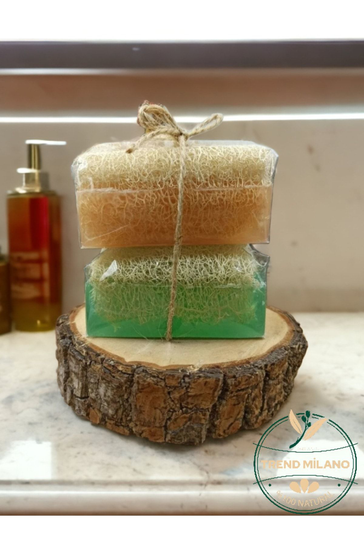Trendmilano %100 El Yapimi Doğal Kabak Lifli Pirinç Özlü Ve Aloe Vera Premium