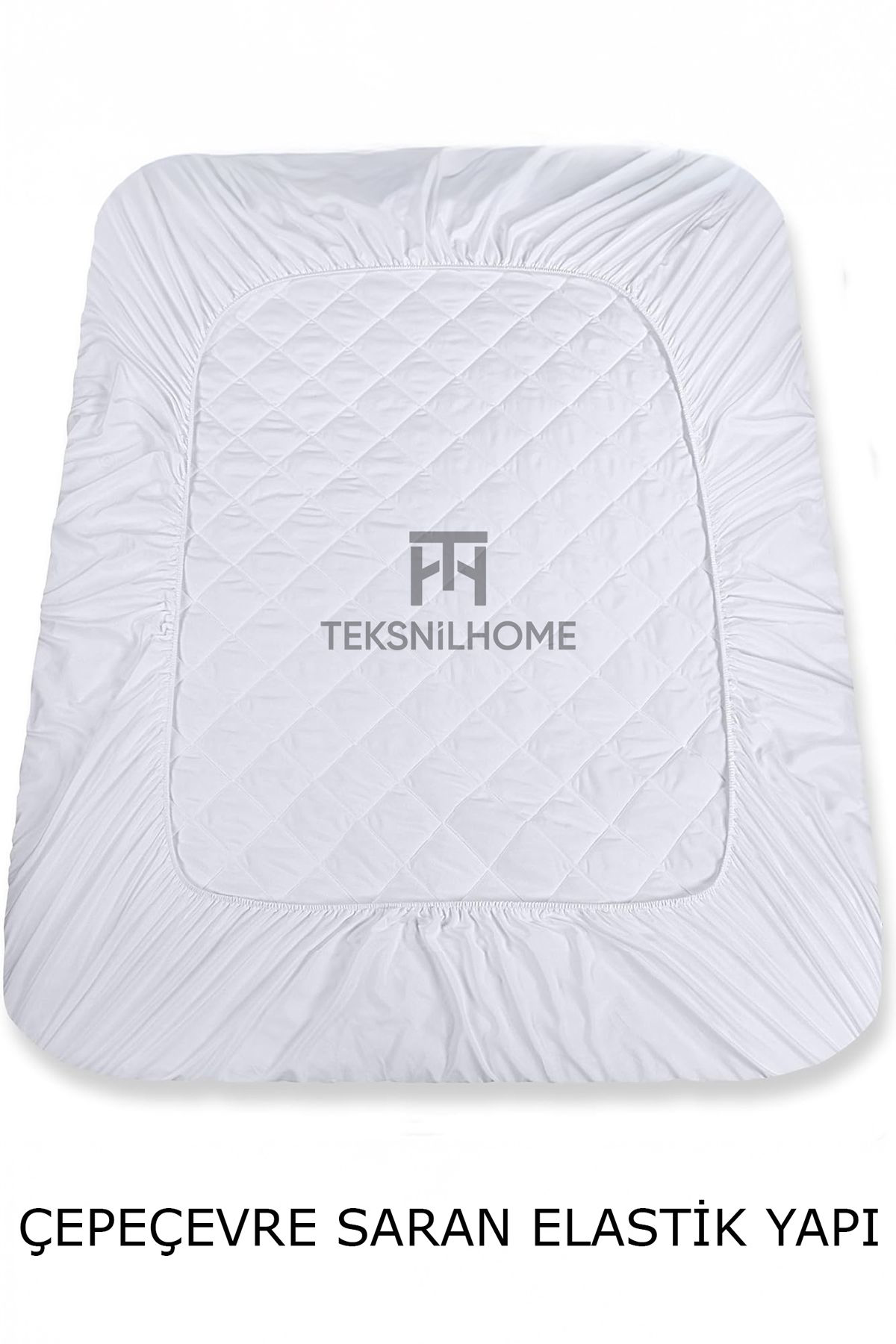 Teksnil Home %100 Mikrofiber Kapitone Yatak Koruyucu Alez Full Kenar Çarşaf Fi