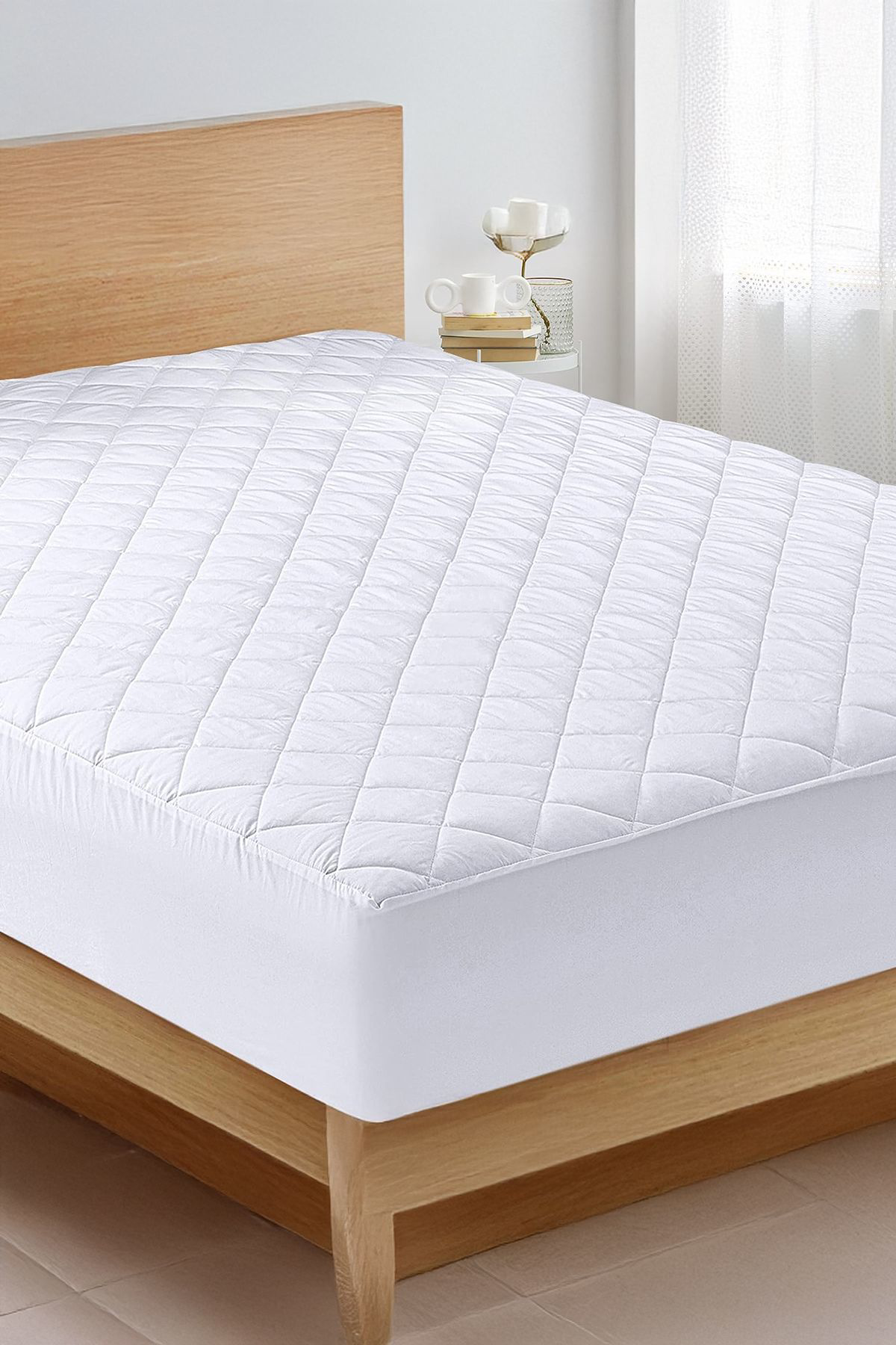 Teksnil Home %100 Mikrofiber Kapitone Yatak Koruyucu Alez Full Kenar Çarşaf Fi