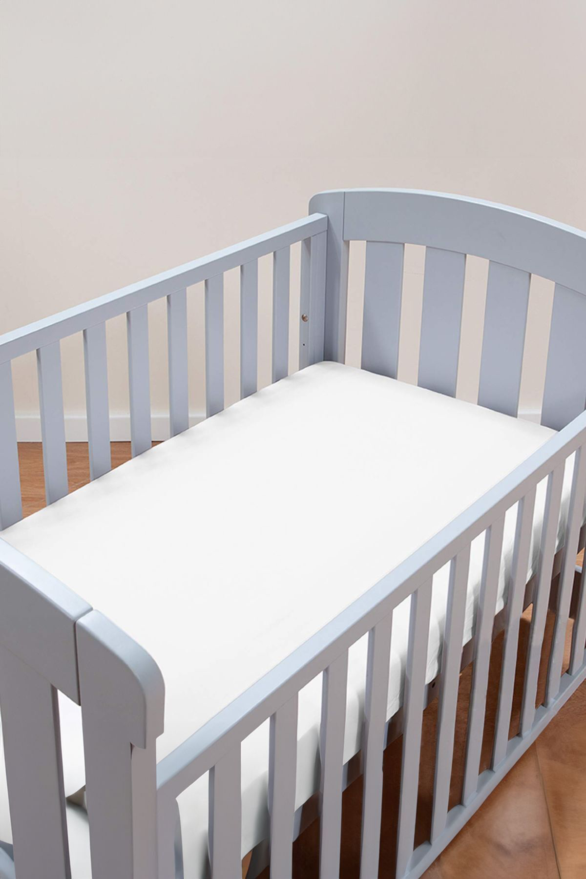 Teksnil Home | %100 Pamuk Sivi Geçirmez Bebek Yatak Koruyucu Alez | Beşik Kreş