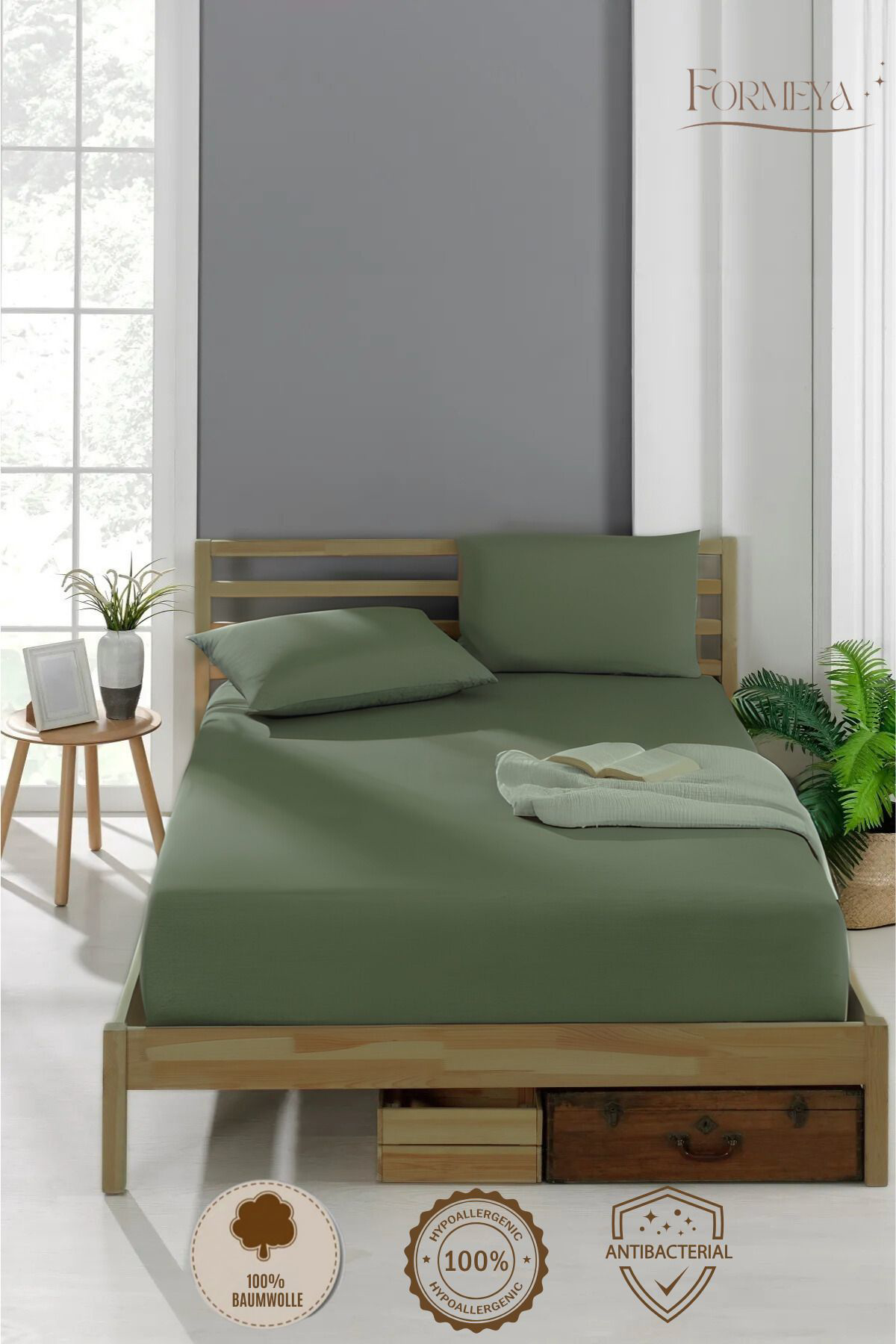 Formeya %100 Pamuk Tek/Çift Kişilik Fitted Çarşaf Fitted Penye Çarşaf