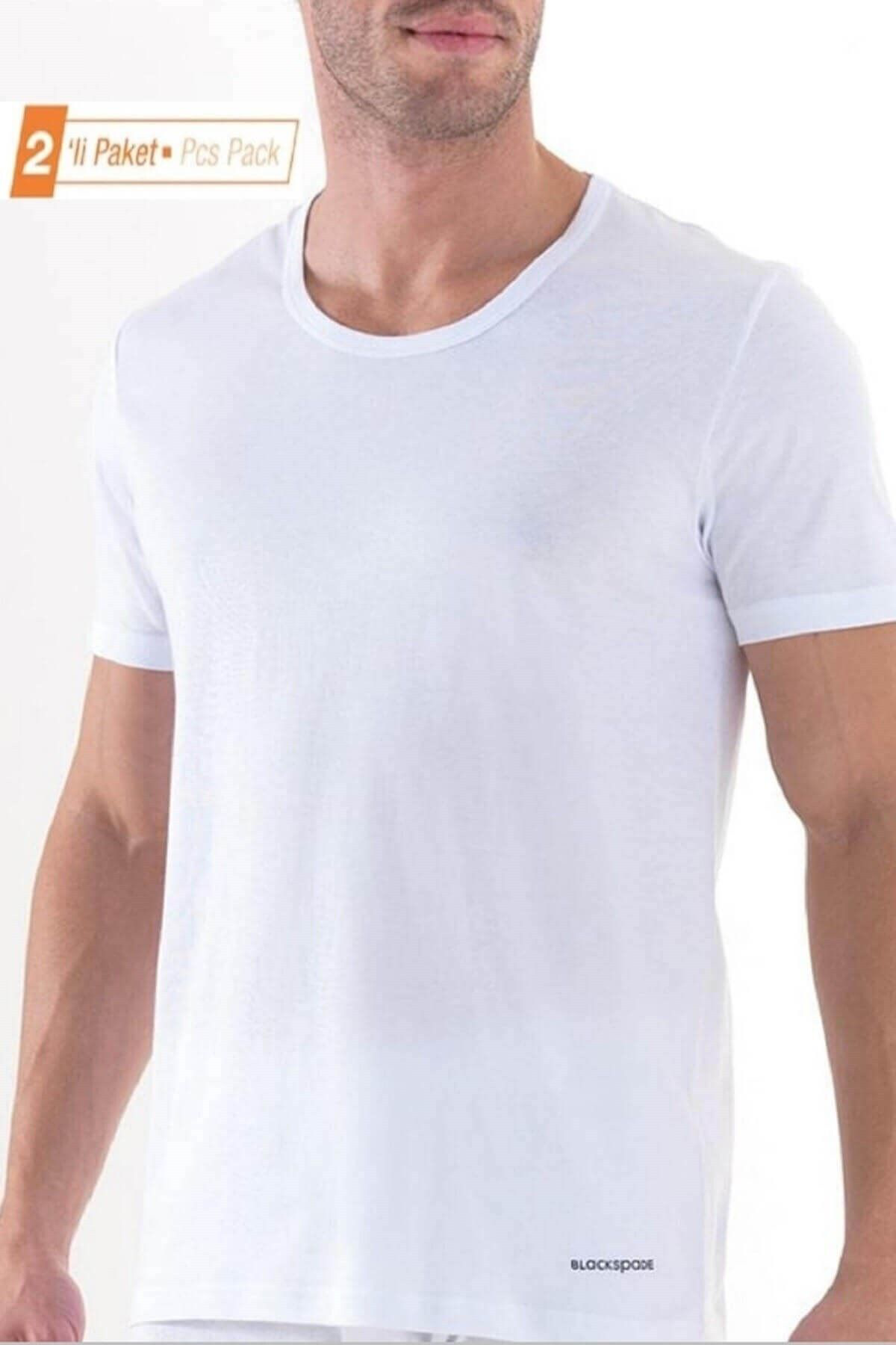 Blackspade %100 Pamuklu 2'Li Ekonomik Paket Erkek Fanila T-Shirt