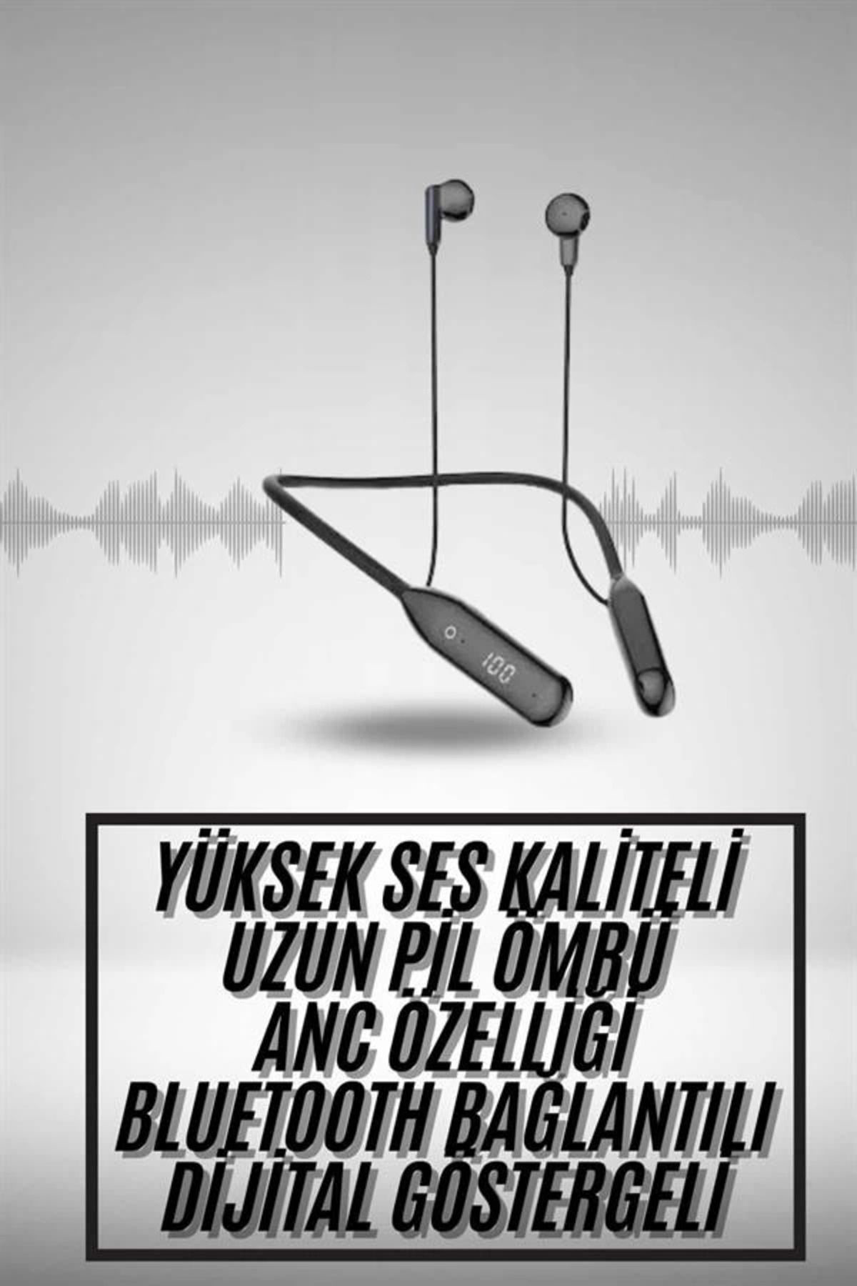 Pamiravm 100 Saat Kablolu Boyun Askili Dijital Göstergeli Bluetooth Kulakl