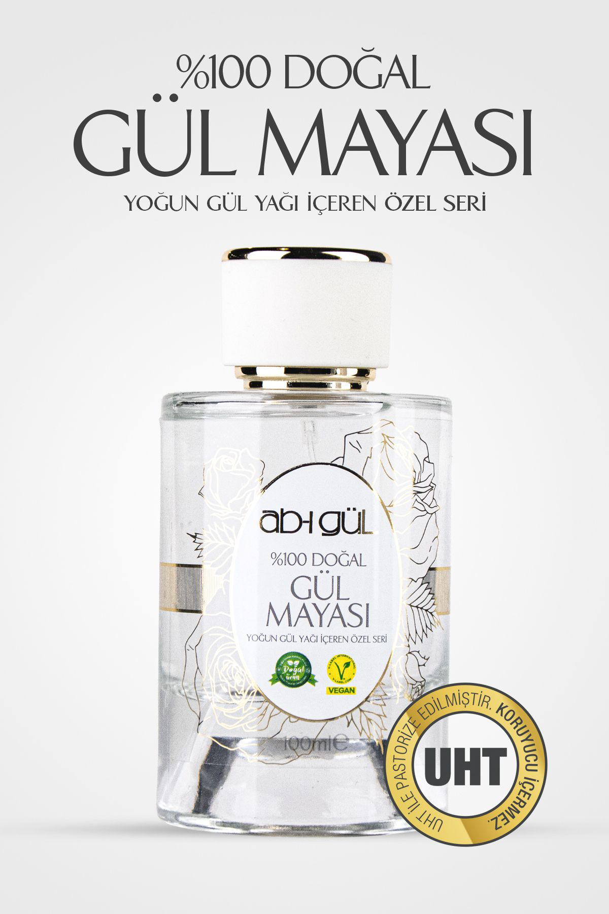 Ab-İ Gül %100 Saf Gül Mayasi 100 Ml | Eşsiz Rosa Damascena Güllerinden