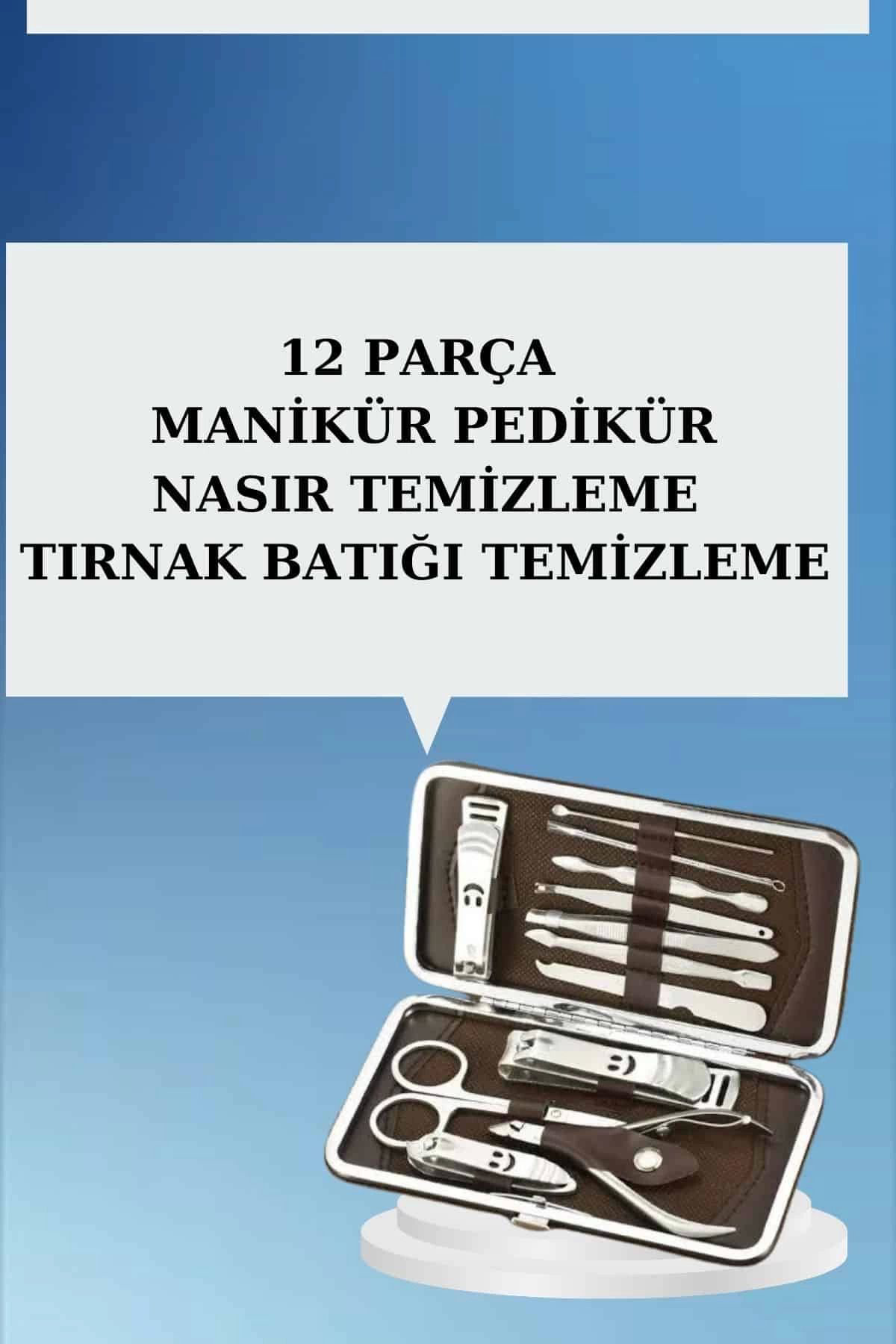 Yusuftex 12 Parça El Ayak Temizleme Pense Kir Temizleme Aparati Kaş Cimbiz