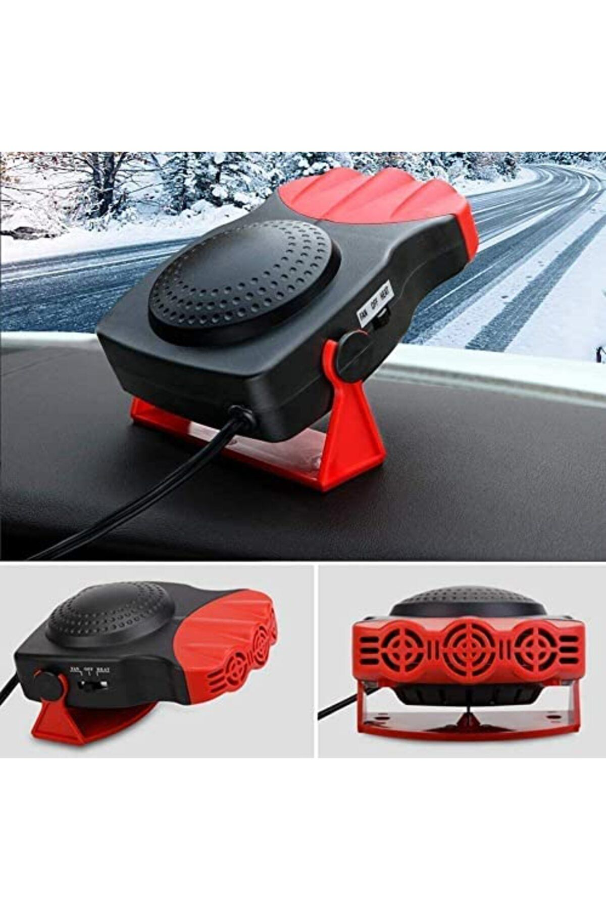 Zs Demir 12 V 150 W Araba Soğutma Fani Sicak İsitici Ön Cam Buğu Çözücü Uy