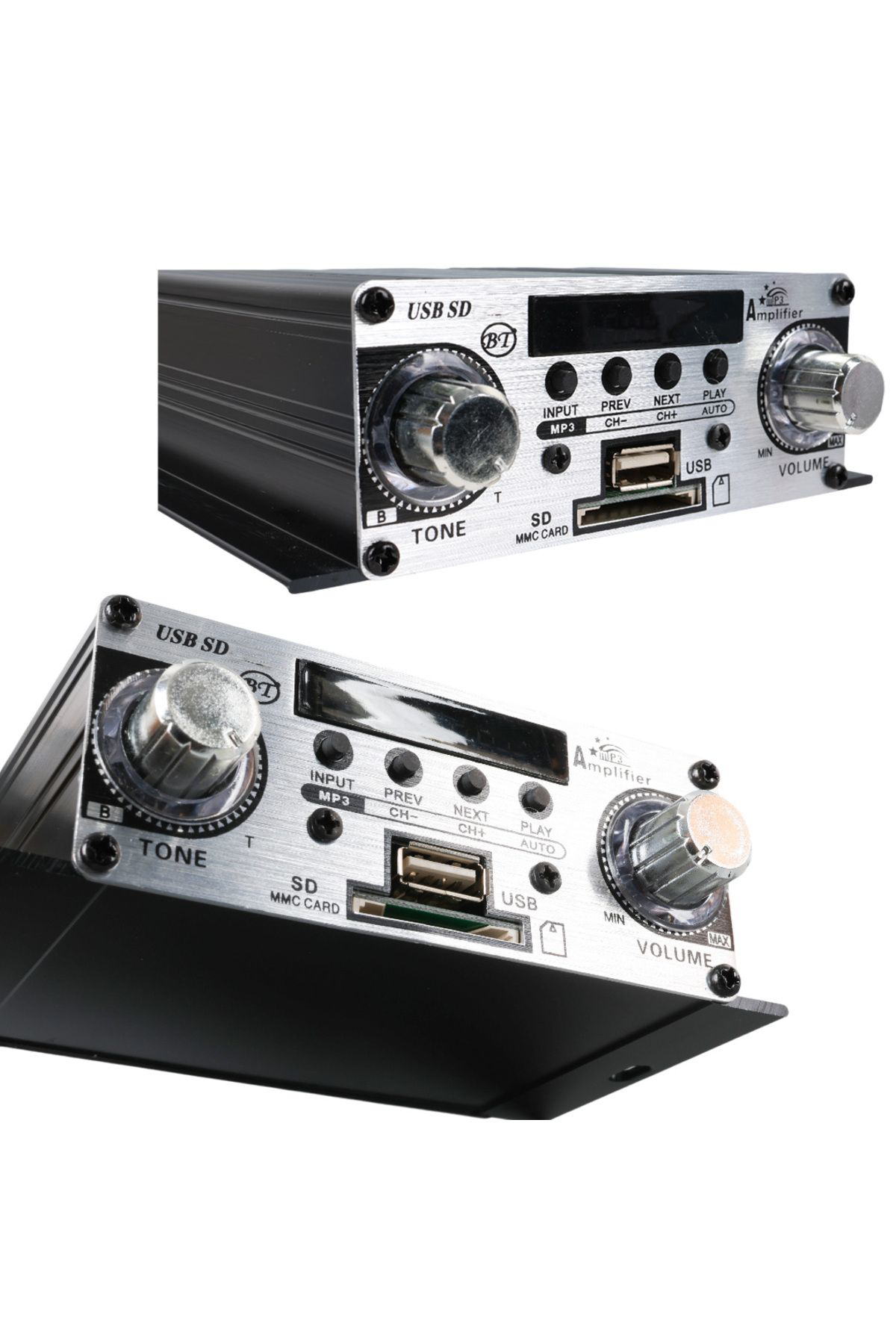 Ok Aksesuar 12 Volt 100 Watt Motosiklet Bluetooth Amfi Usb/Sd 2 Kanal Pazarci