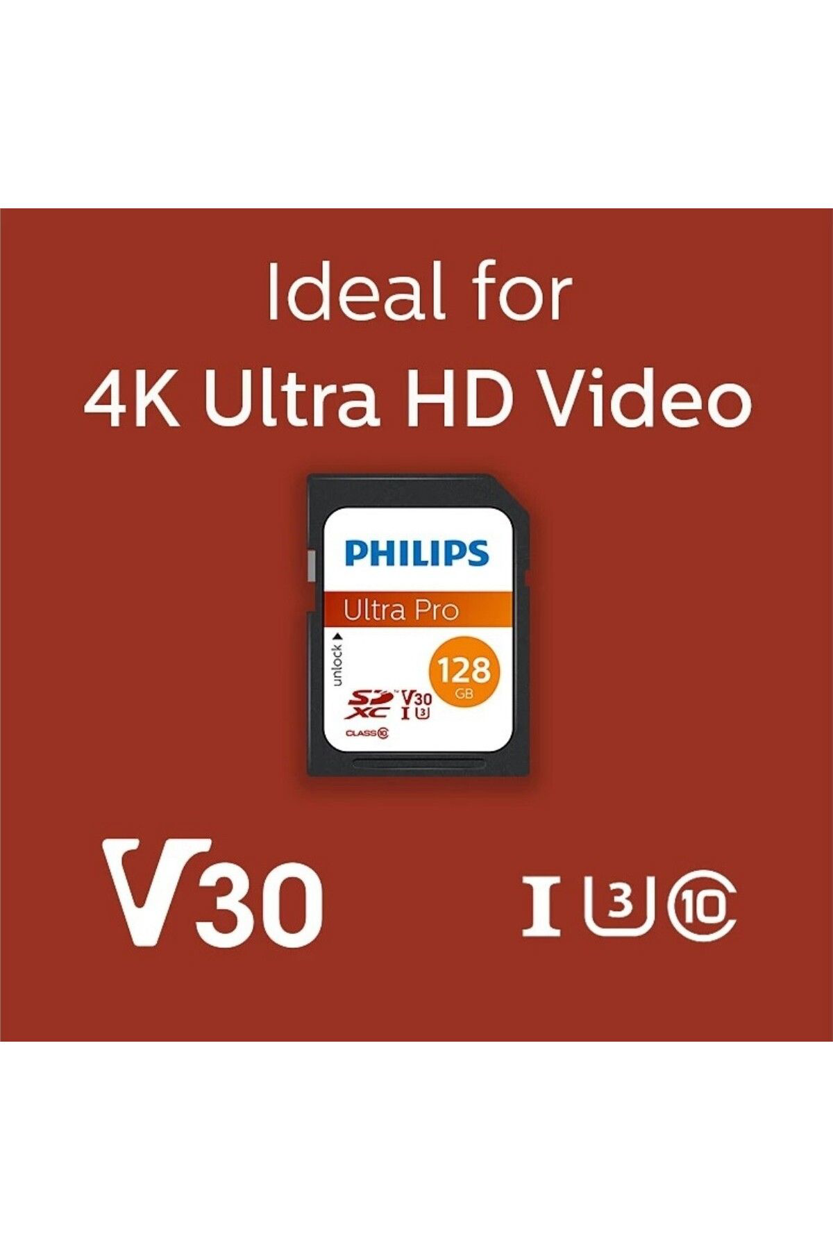 Philips 128Gb Sd Kart | Ultra Pro | V30 – Uhs-İ U3 – 4K Performansi