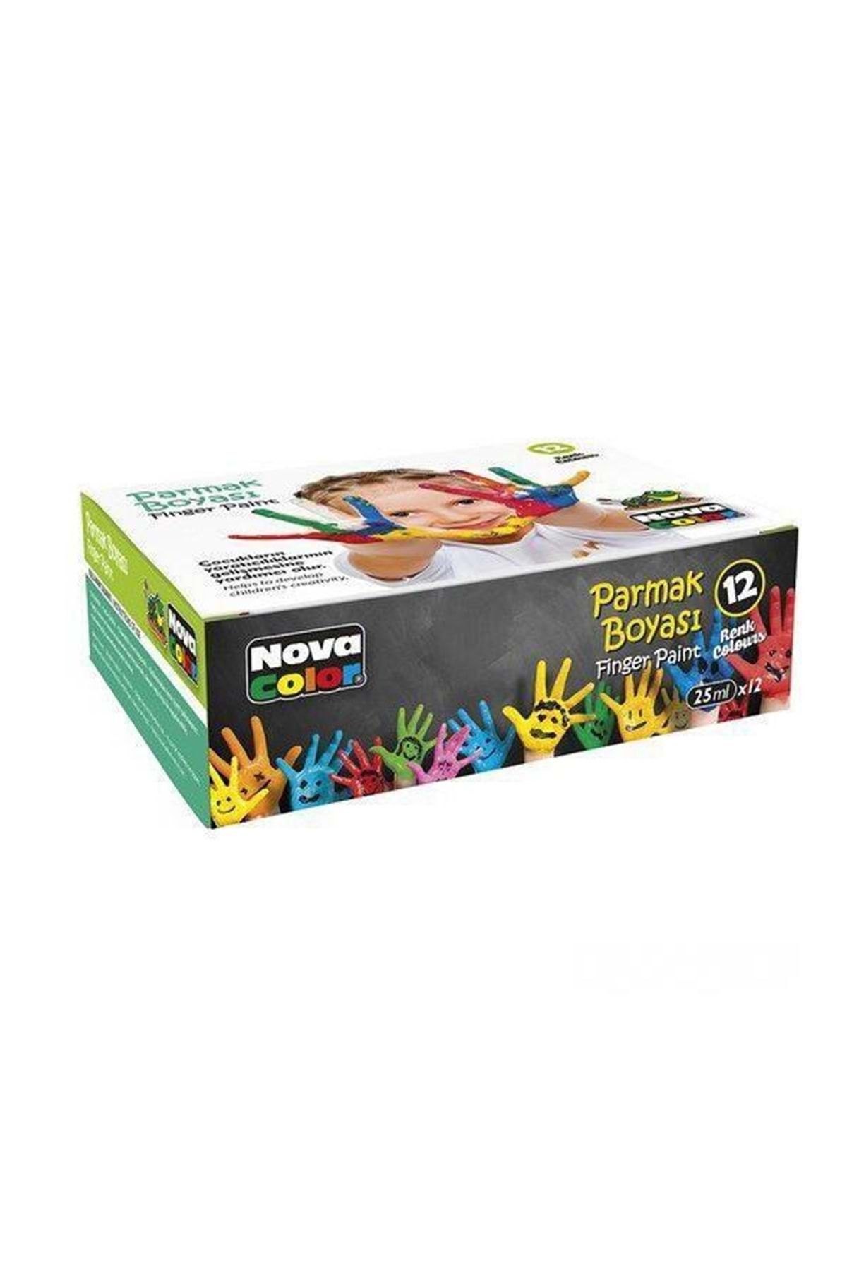 Nova Color 12'Li Parmak Boyasi 12 Renk Parmak Boyasi 12X25ml