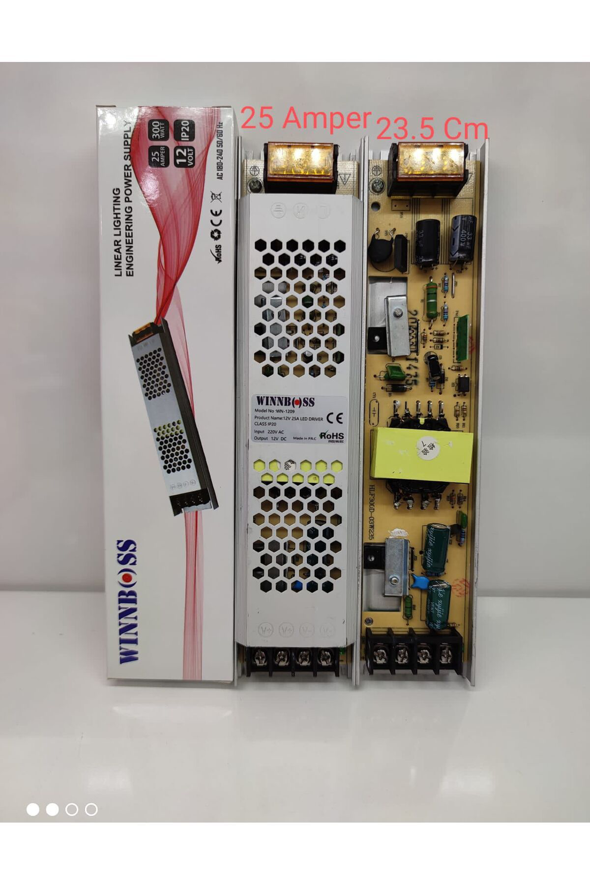 Ok Aksesuar 12V-25A-300W-İp20 Ultra Slim Trafo  Go50602834460