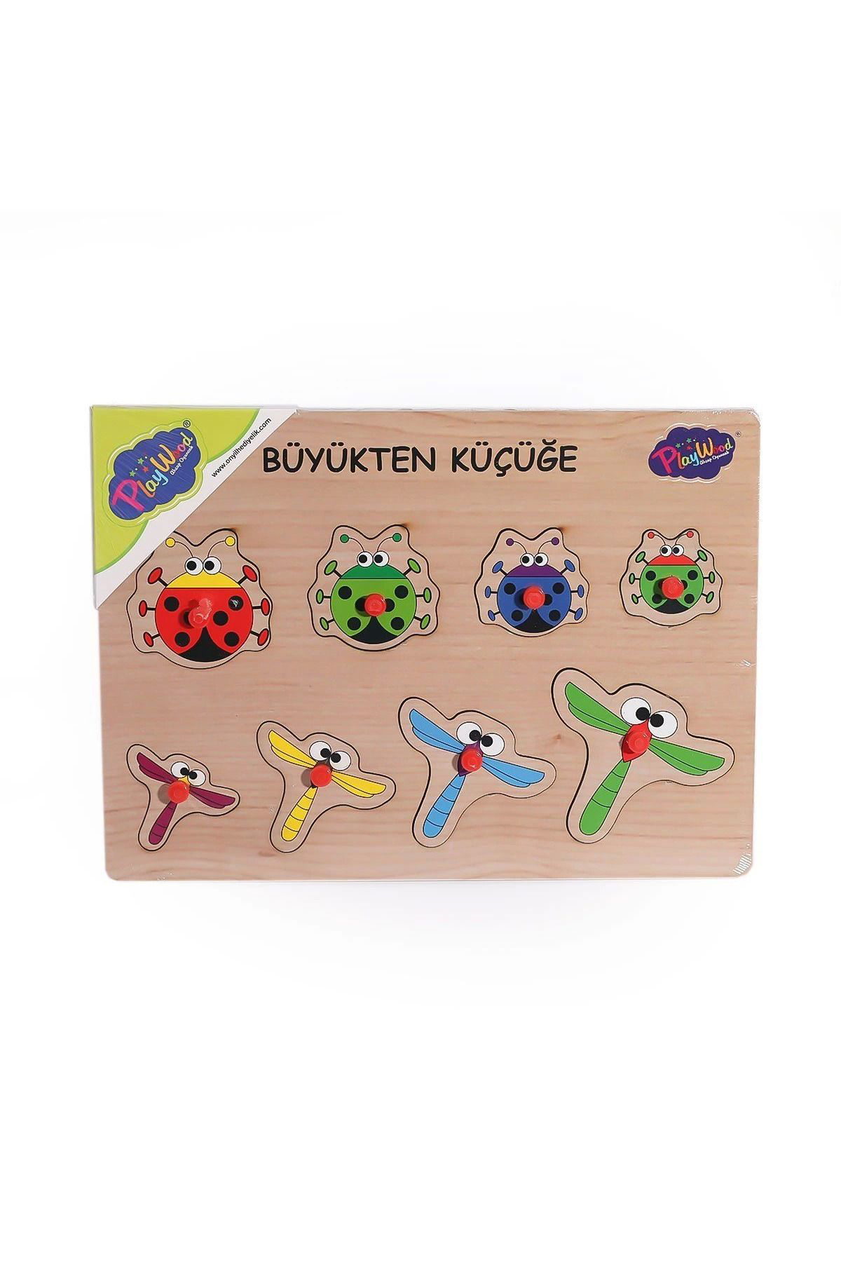 Easy Tedarik 131-132 Ony Ahşap Tutmali Puzzle Büyükten Küçüğe