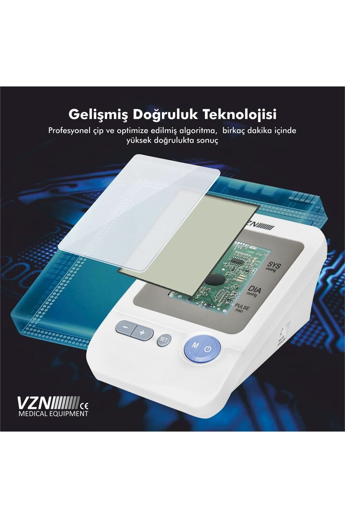 Vzn 1334 Kol Tipi Koldan Ölçer Otomatik Dijital Tansiyon Aleti 5 Yil