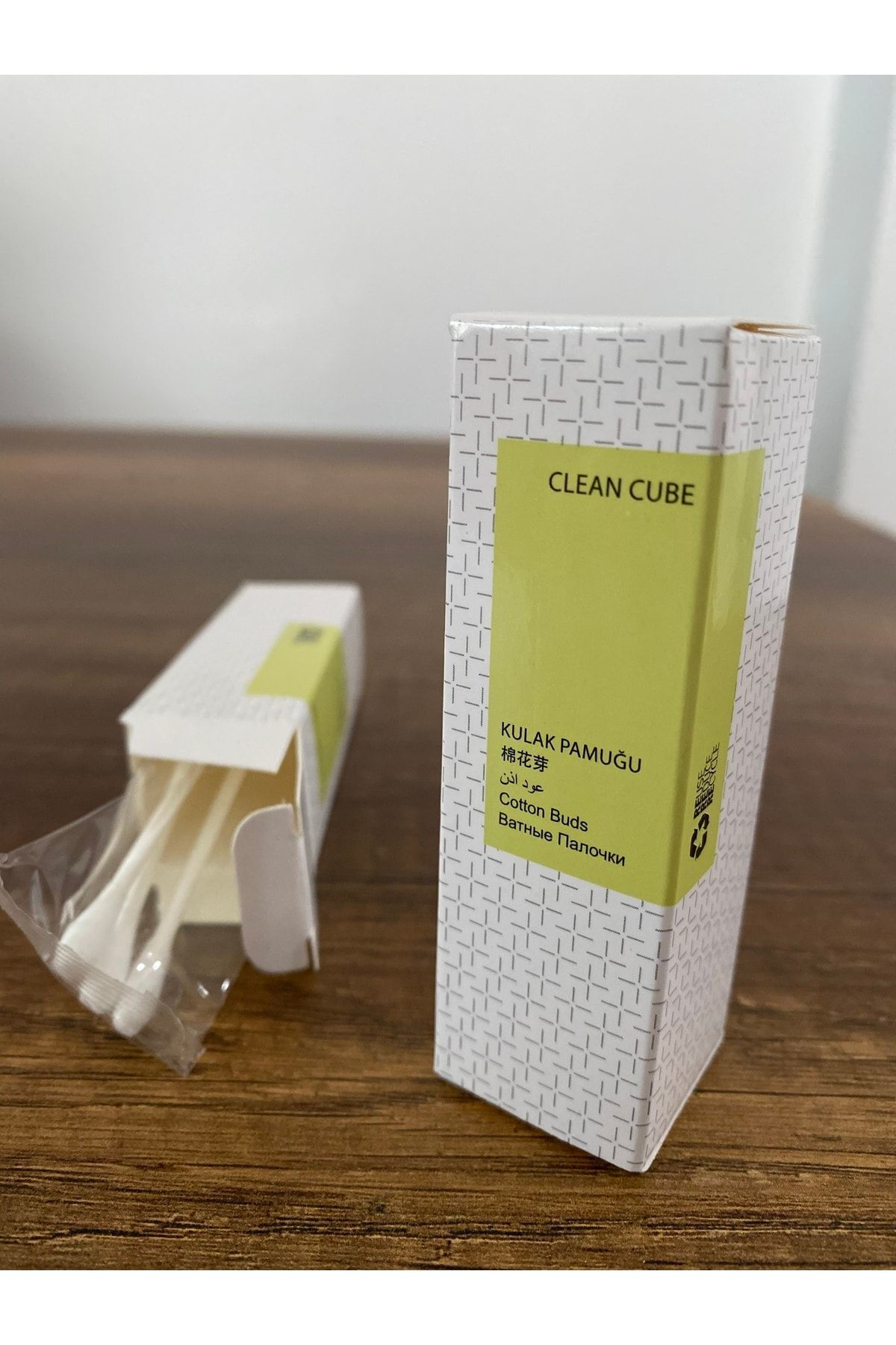 Clean Cube 140 Adet Özel Kutulu 3’Lü Hijyenik Otel Tipi Kulak Pamuğu