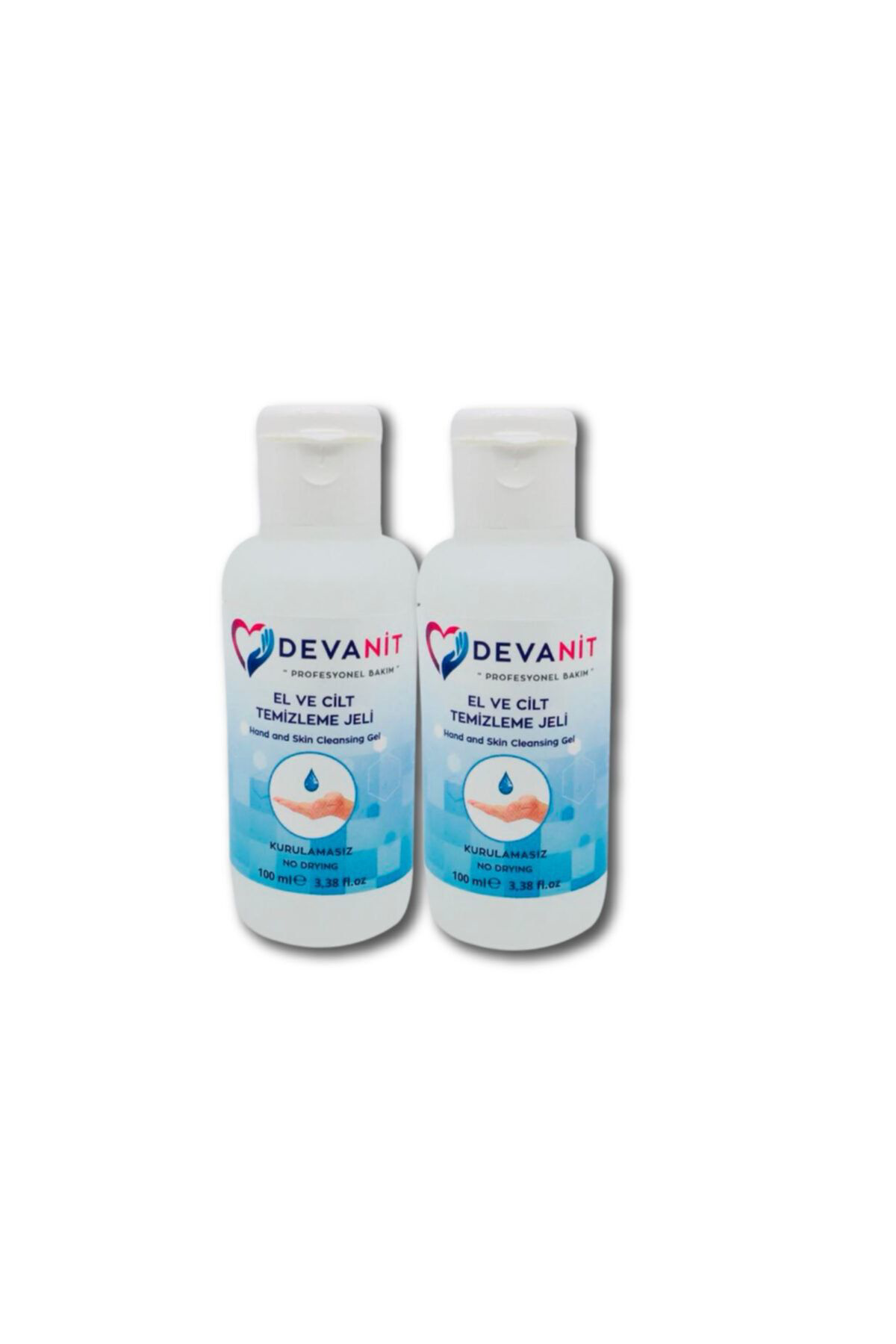 Devanit 2 Adet. 100 Ml Jel.  Dezenfektan - El Temizleme Jeli