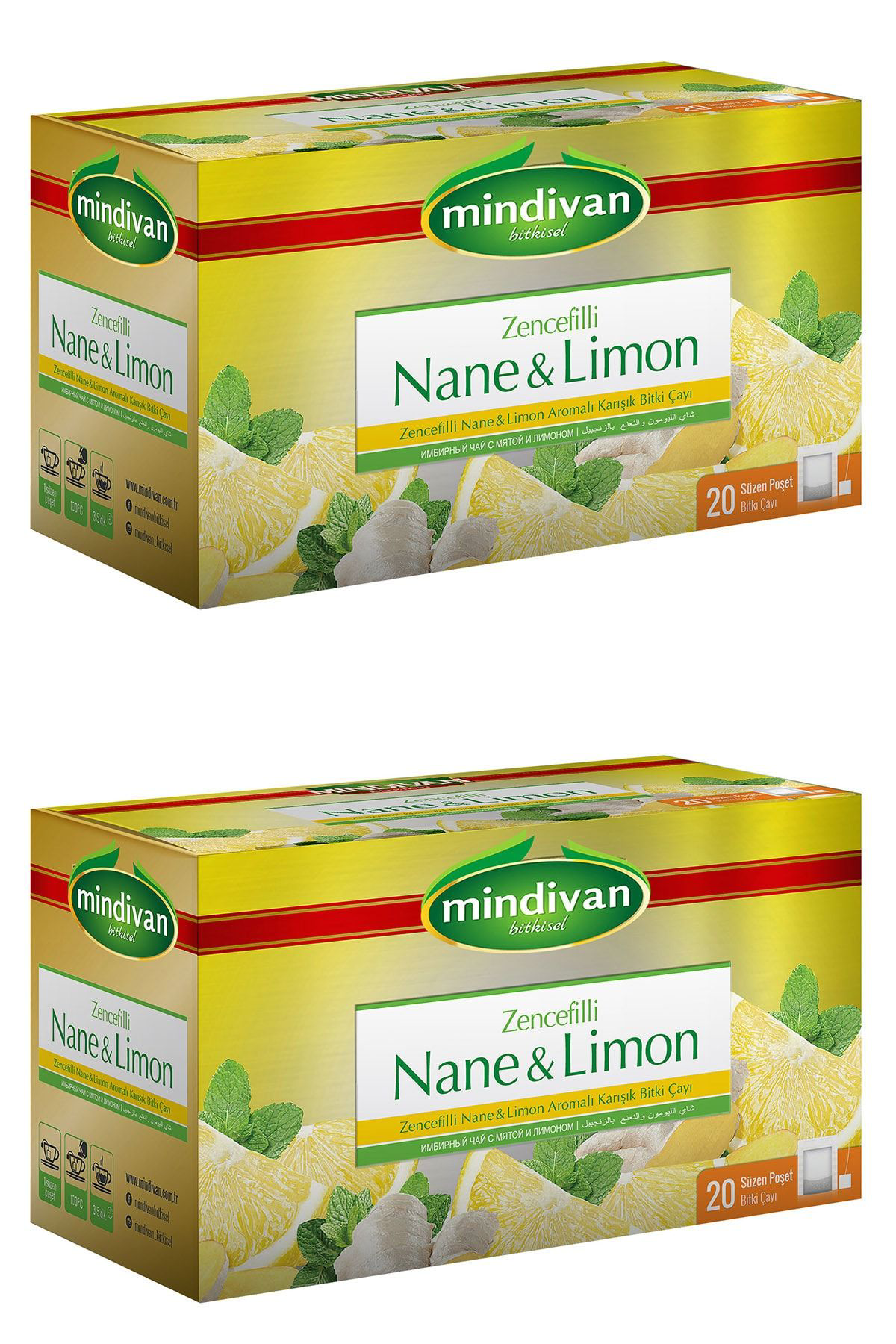 Mindivan 2 Adet Nane Limon Bitki Çayi