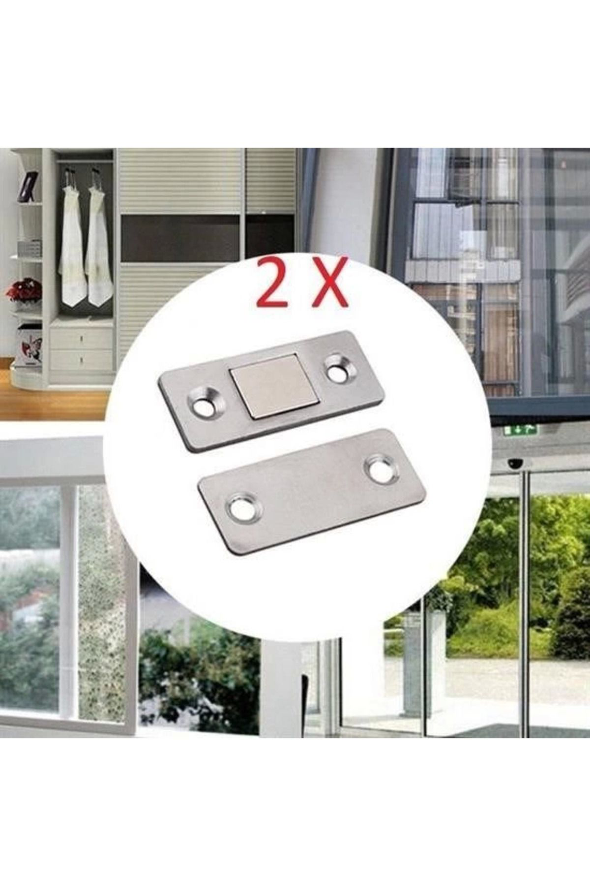 Yusuftex 2 Çift Çok Amaçli Kapi Kapak Dolap Çekmece Mobilya Durdurucu Kapa