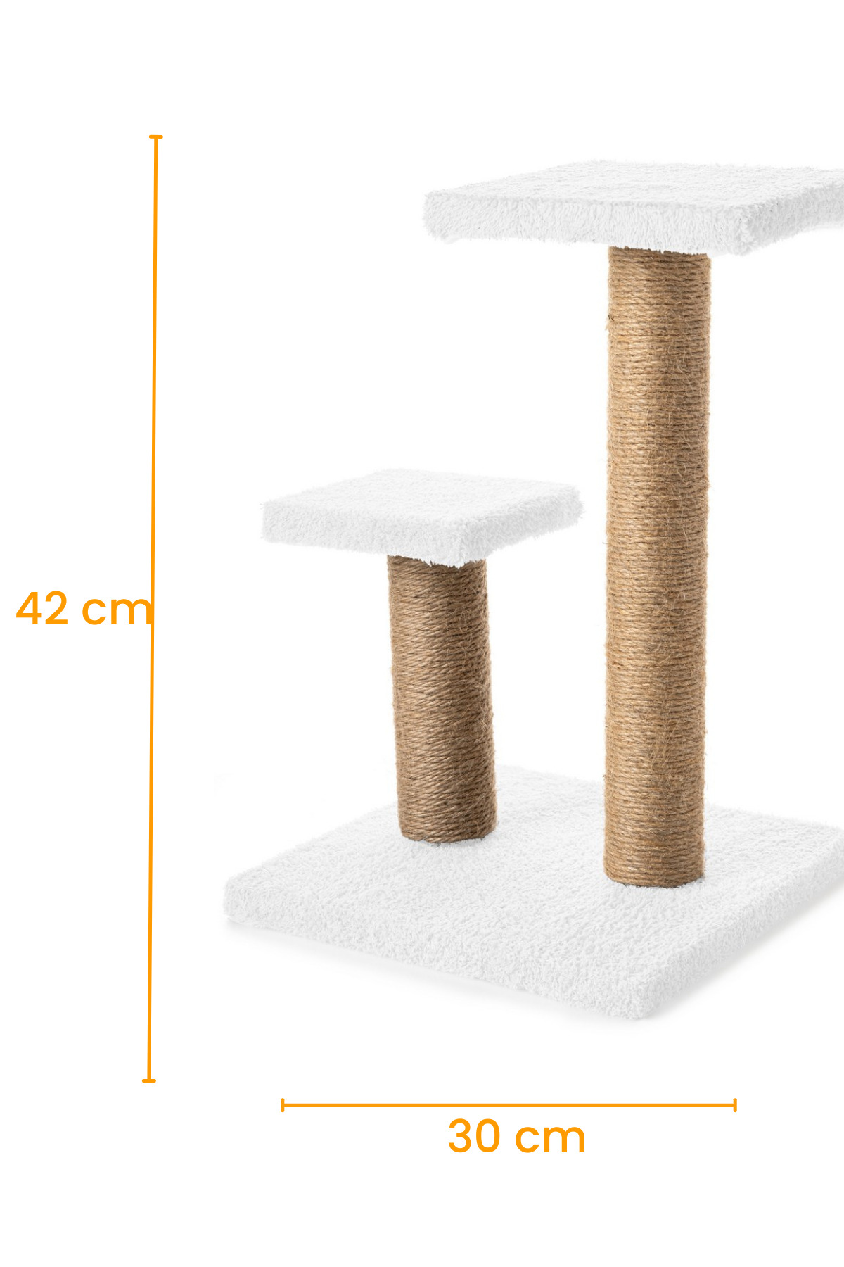 Beylini 2 Li Kedi Tirmalama Tahtasi Peluş Kumaş Silinebilir Demonte 42Cm