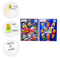 Ada Detox 2 Set - 20 Parça Tox Emojiler Ve Masal Kahramanlari Parmak Kukla 