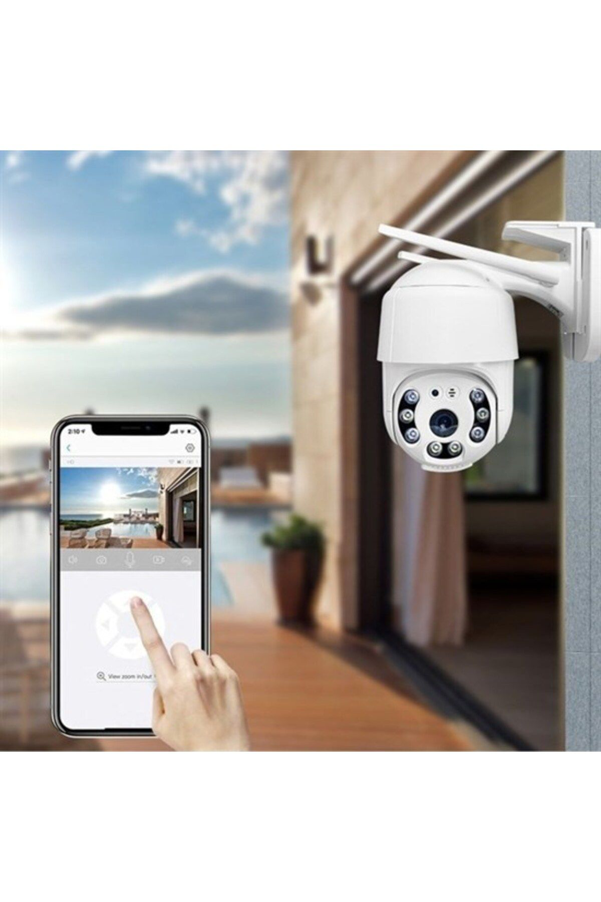 Ok Aksesuar 2.0 Mp Hd Lens İç Diş Mekan Suya Danikli İp Wifi Network Güvenlik