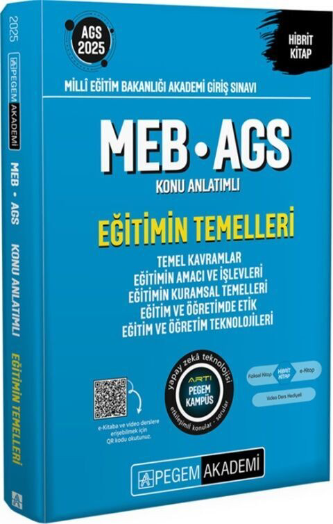 Pegem Yayinlari 2025 Meb Ags Eğitimin Temelleri Konu Anlatimli Eğitimin Temelleri