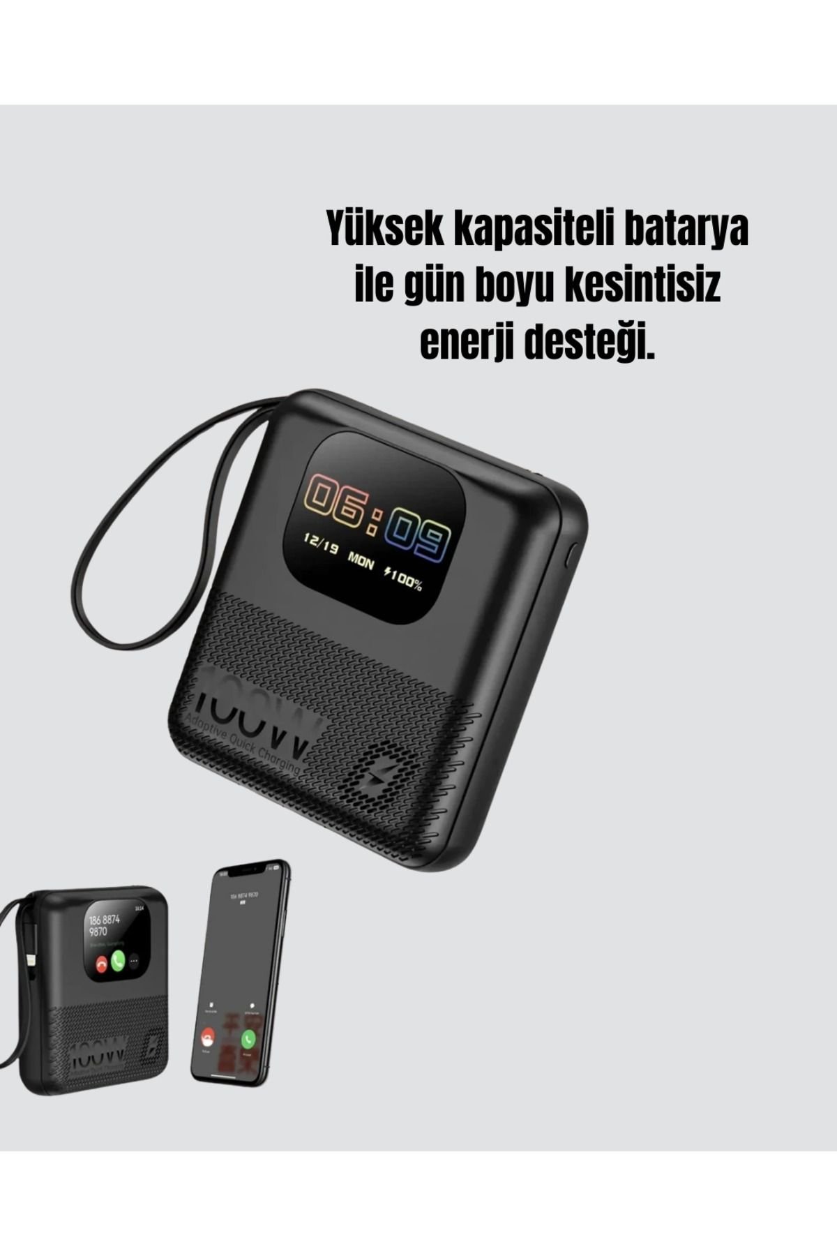 Pamiravm 2025 Yeni Seri 10000 Mah Powerbank Bluetooth Bağlantili Hizli Şar