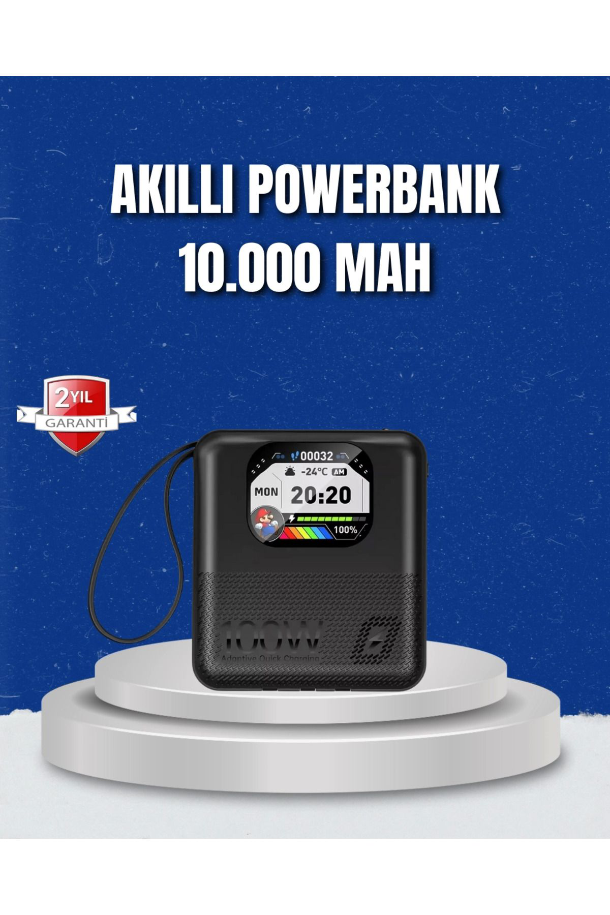 Pamiravm 2025 Yeni Seri 10000 Mah Powerbank Bluetooth Bağlantili Hizli Şar