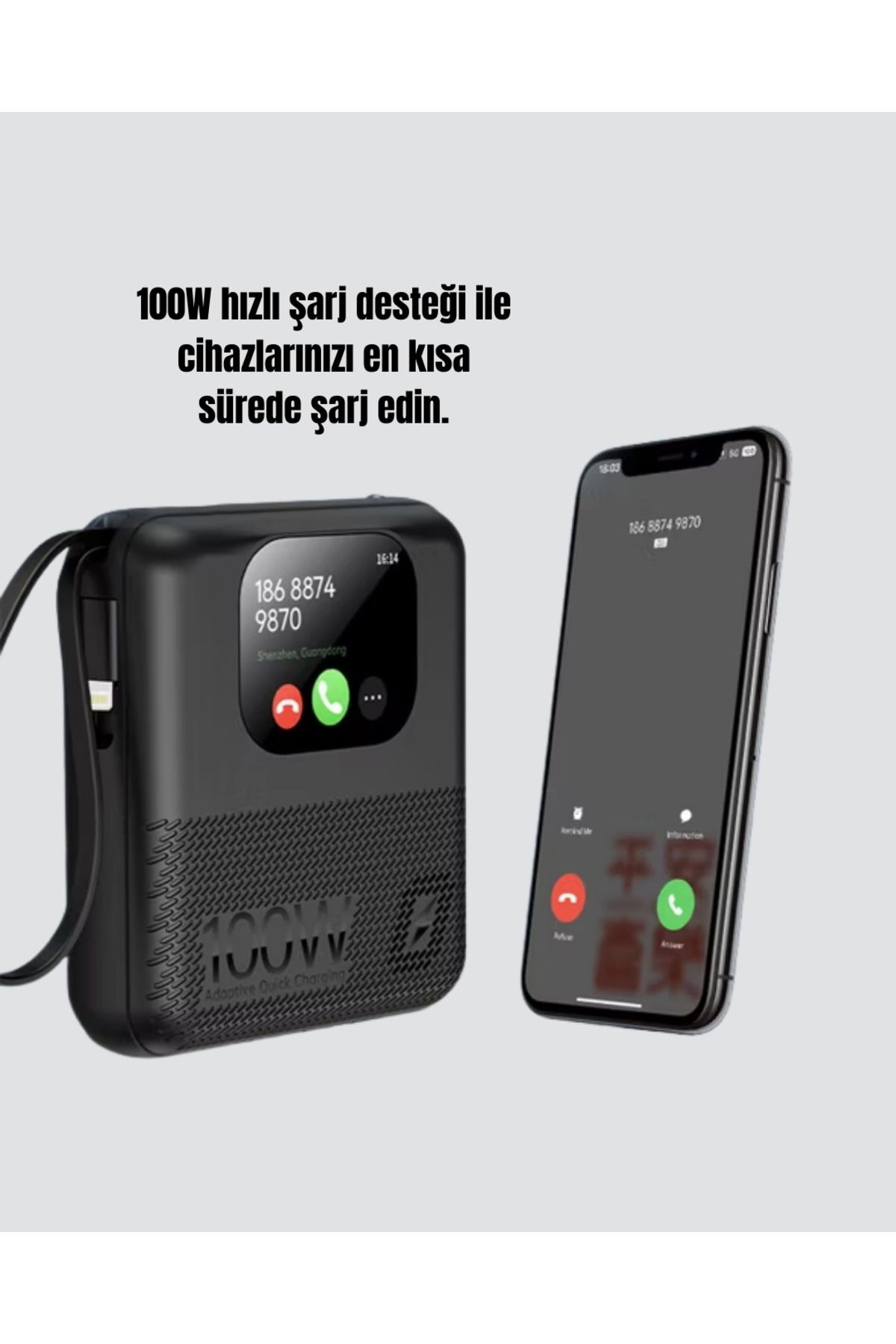 Pamiravm 2025 Yeni Seri 10000 Mah Powerbank Bluetooth Bağlantili Hizli Şar