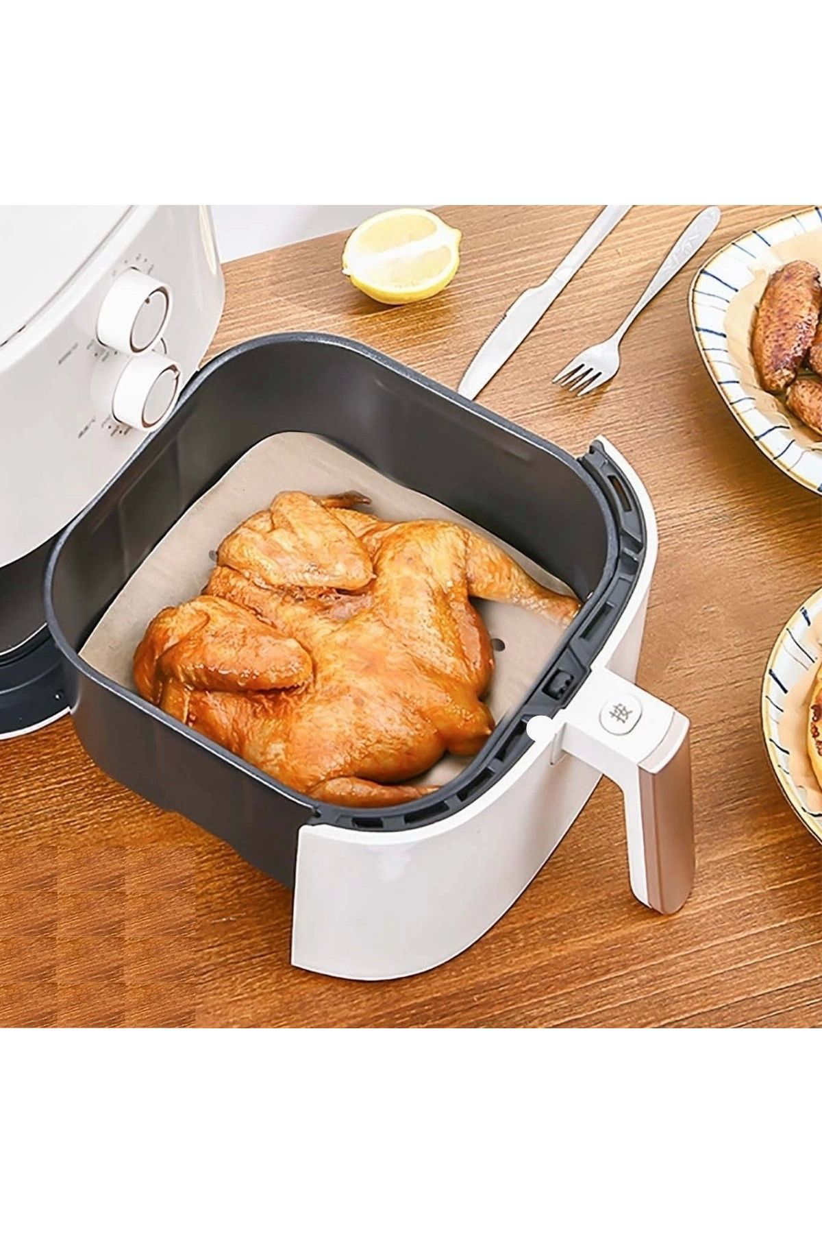 Epilons 250 Adet Air Fryer Pişirme Kağidi Tek Kullanimlik Hava Fritöz Yağ