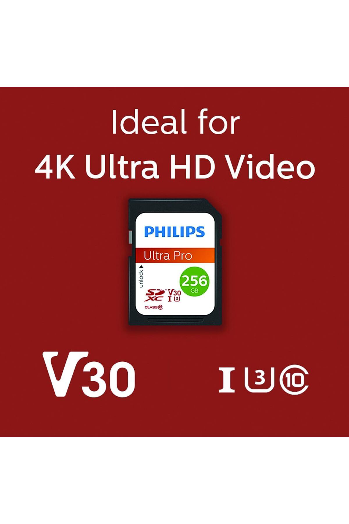 Philips 256Gb Sd Kart | Ultra Pro | V30 – Uhs-İ U3 – 4K Performansi