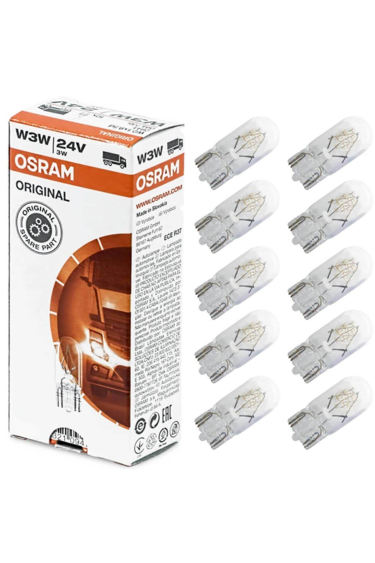 Osram 2841 Fs10 W3w Dipsiz Ampul 24 Volt 3Watt 10 Adet