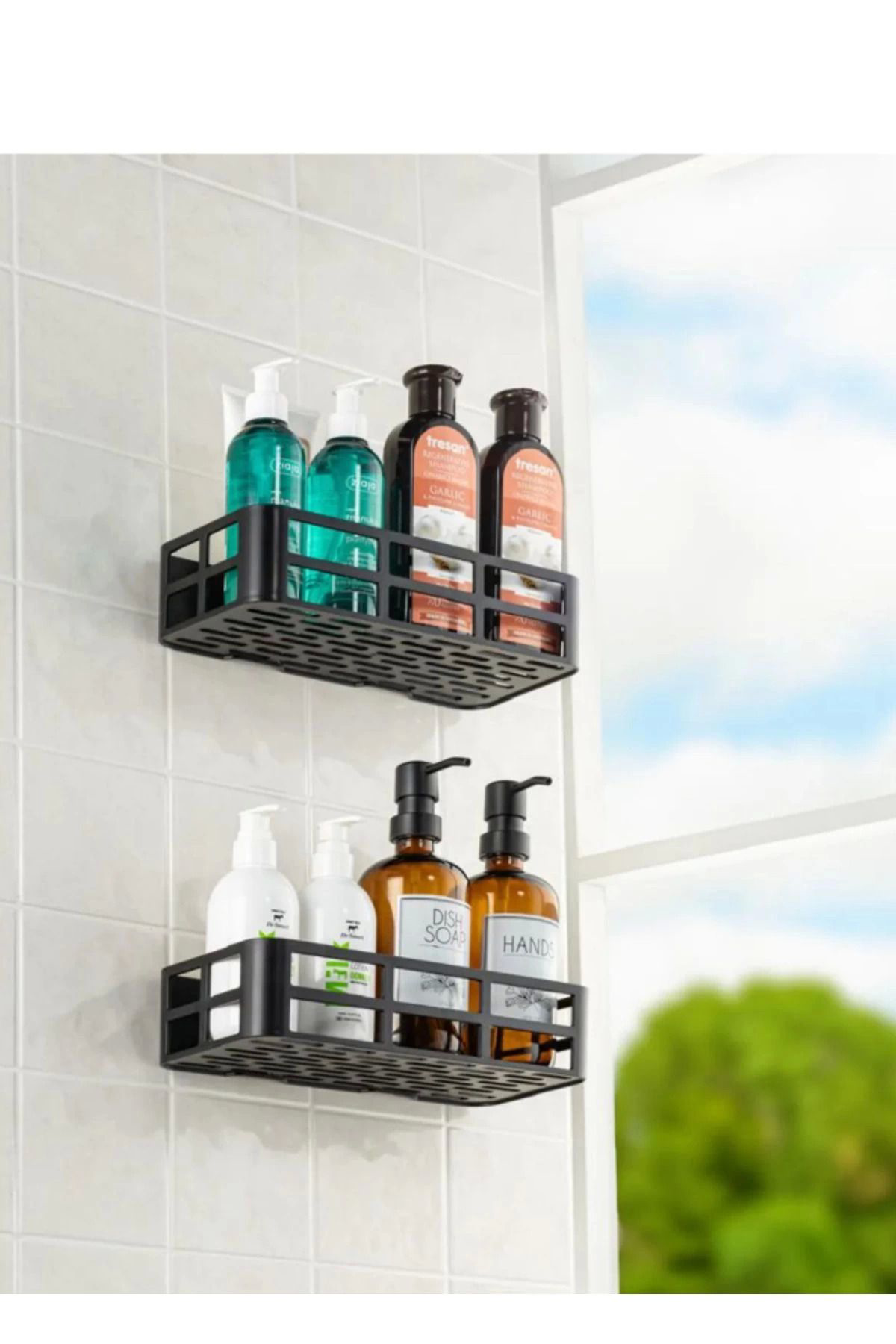 Yusuftex 2’Li Banyo Organizer Düzenleyici Yapişkanli Raf