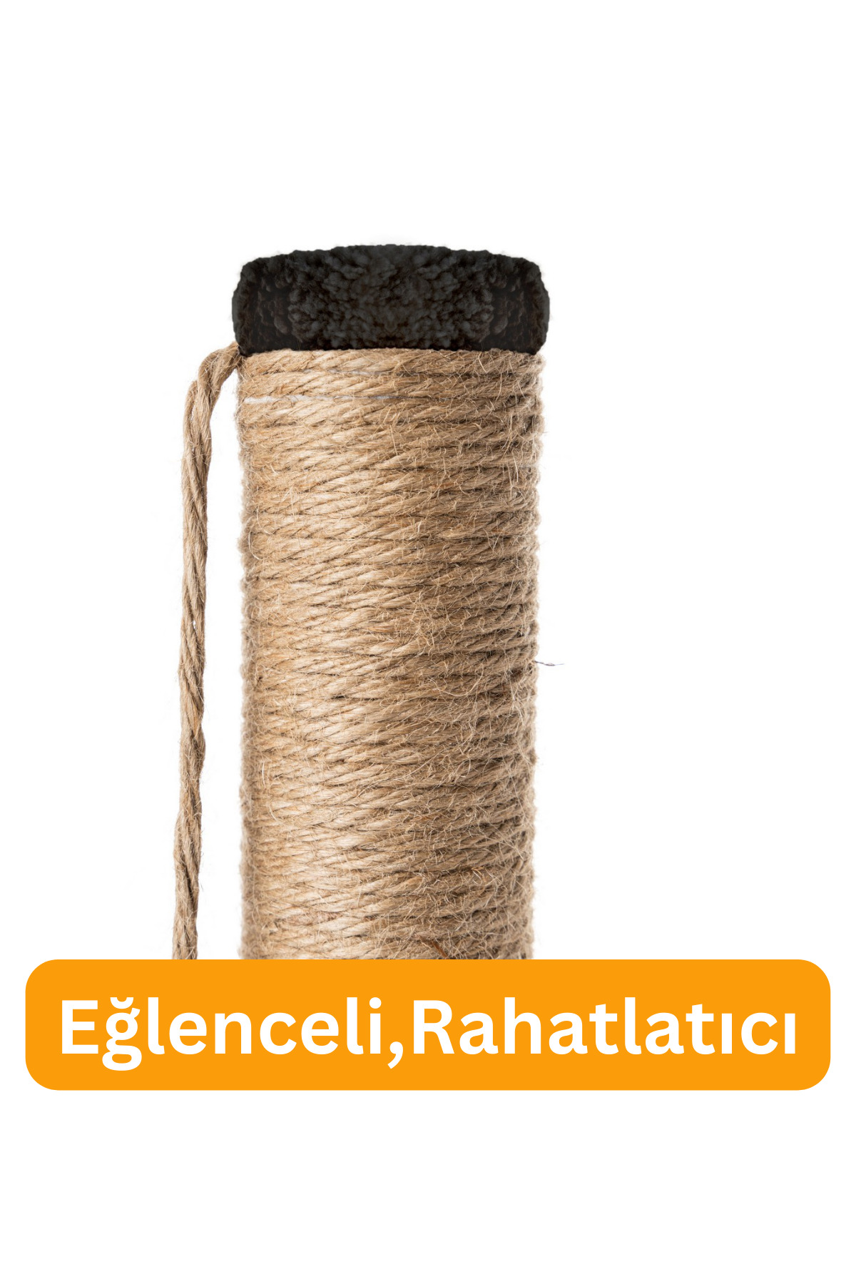 Beylini 2Li Kedi Tirmalama Tahtasi Peluş Kumaş Demonte 42Cm 2 Adimli Zipl