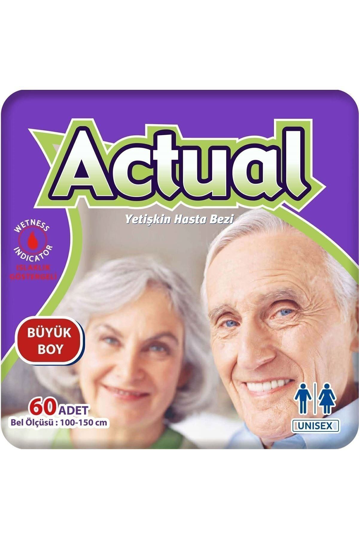 Actual 2'Li Large Beden Büyük Boy Yetişkin Hasta Bezi 30X2 (60 Adet)