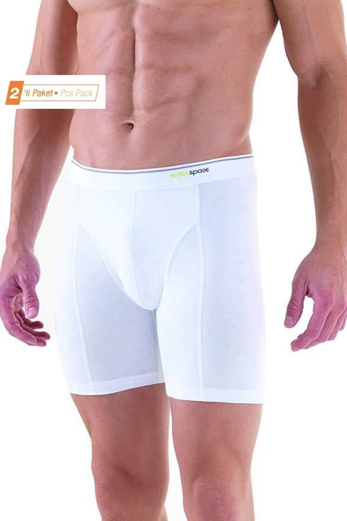 Blackspade 2'Li Paket %92 Pamuk Uzun Erkek Boxer