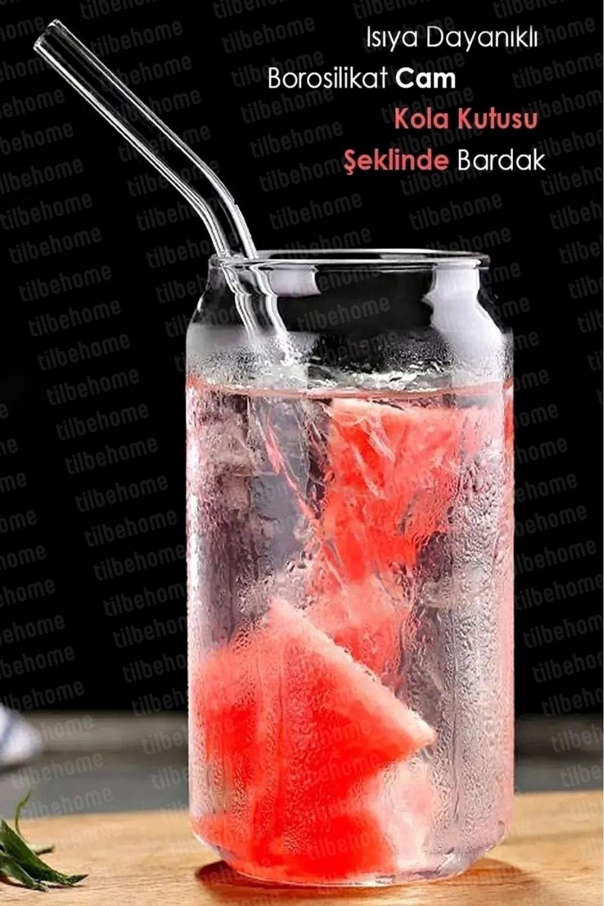 Elif Aksesuar 2Li Pipetli Kola Kutusu Şeklinde Bardak Süt Çay Kahve Su Sunum Ba