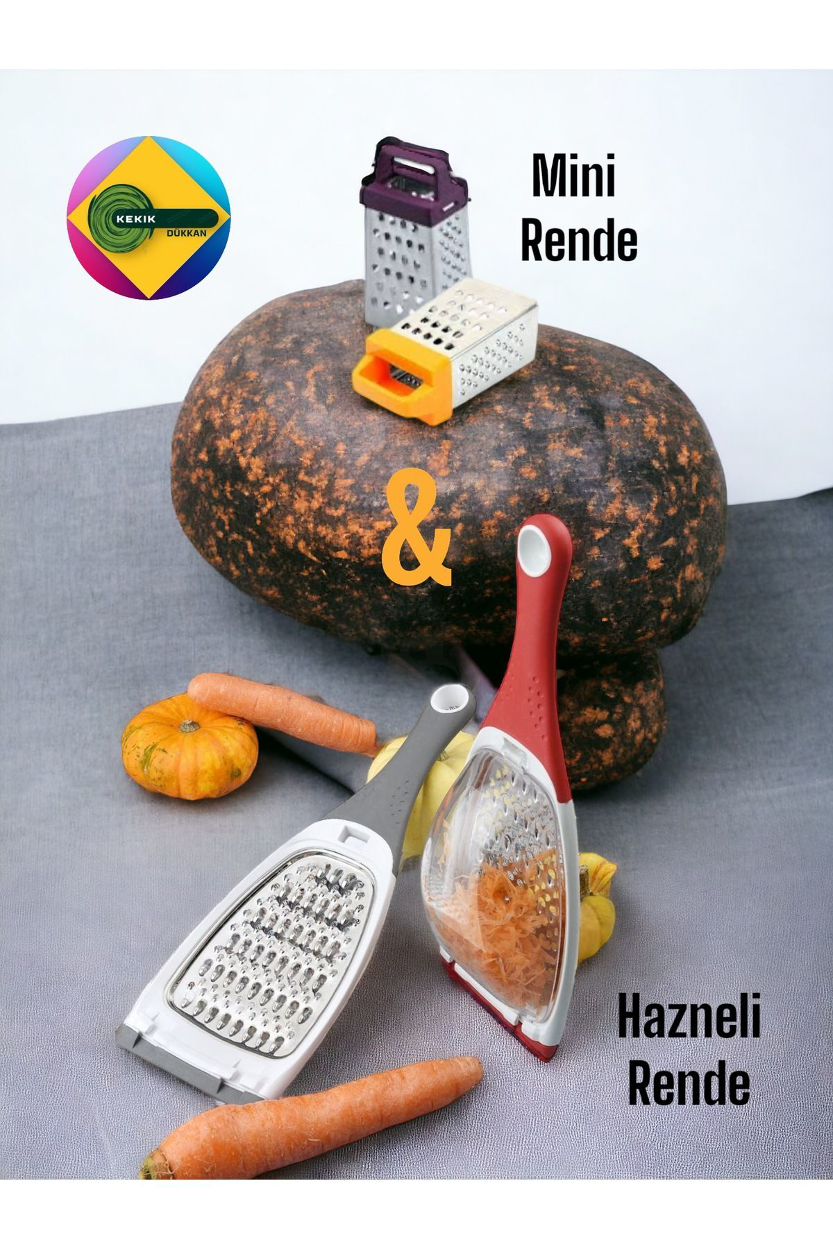 Kekikdükkan 2'Li Rende Set Mini & Hazneli