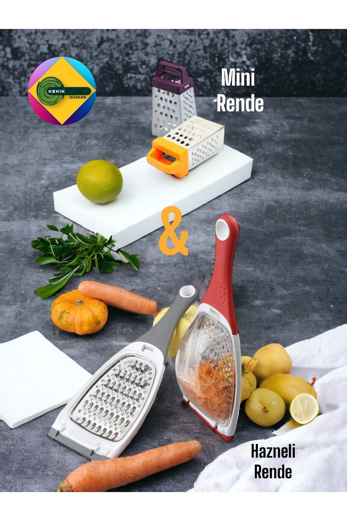 Kekikdükkan 2'Li Rende Set Mini & Hazneli