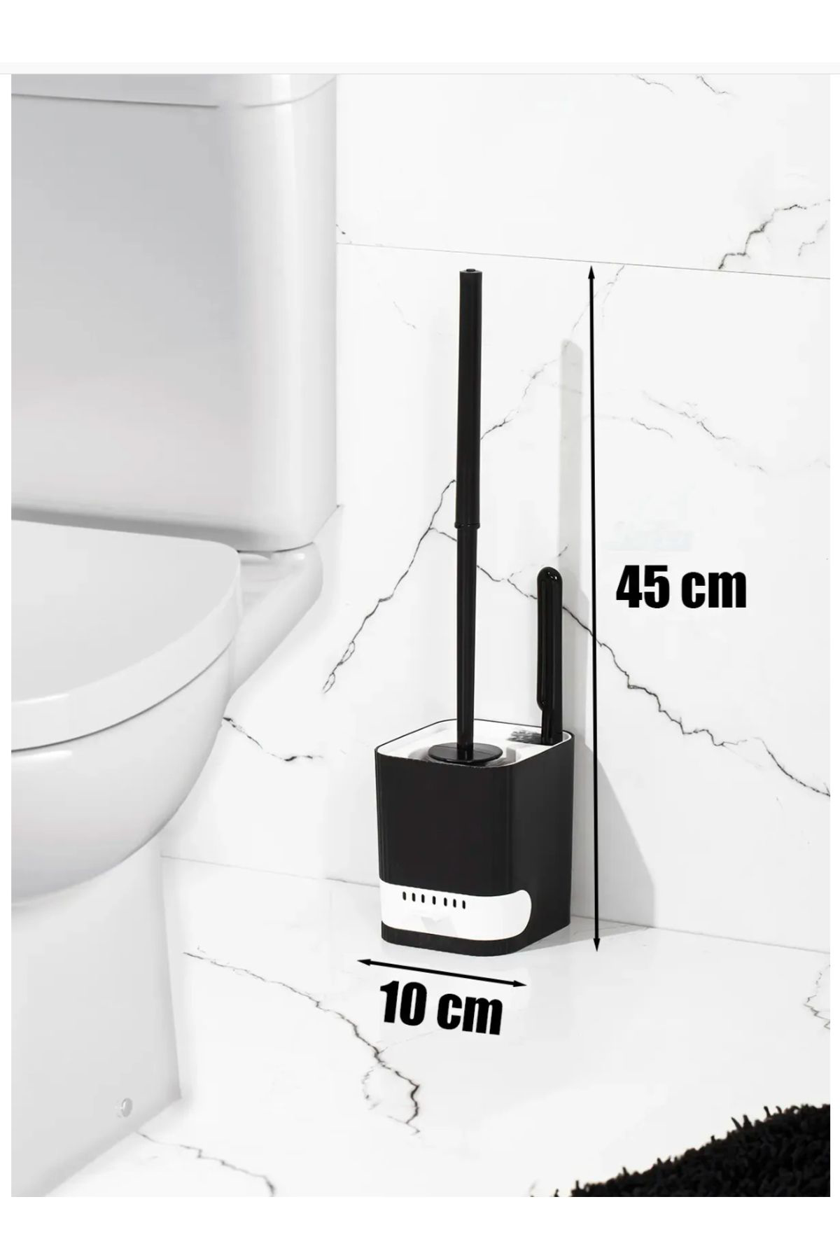 2li Su Akıtmayan Yapışkanlı Banyo Lavabo Wc Temizleme Fırçası-Sil