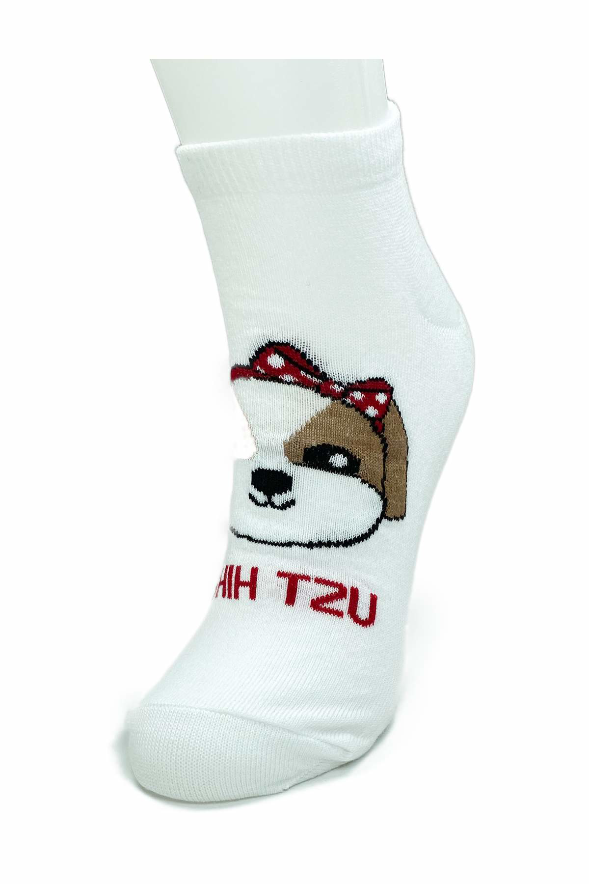 Just Cheap Store 3 Çift Sevimli Köpek Temali Baskili Yumuşak Kadin Bilek Çorap