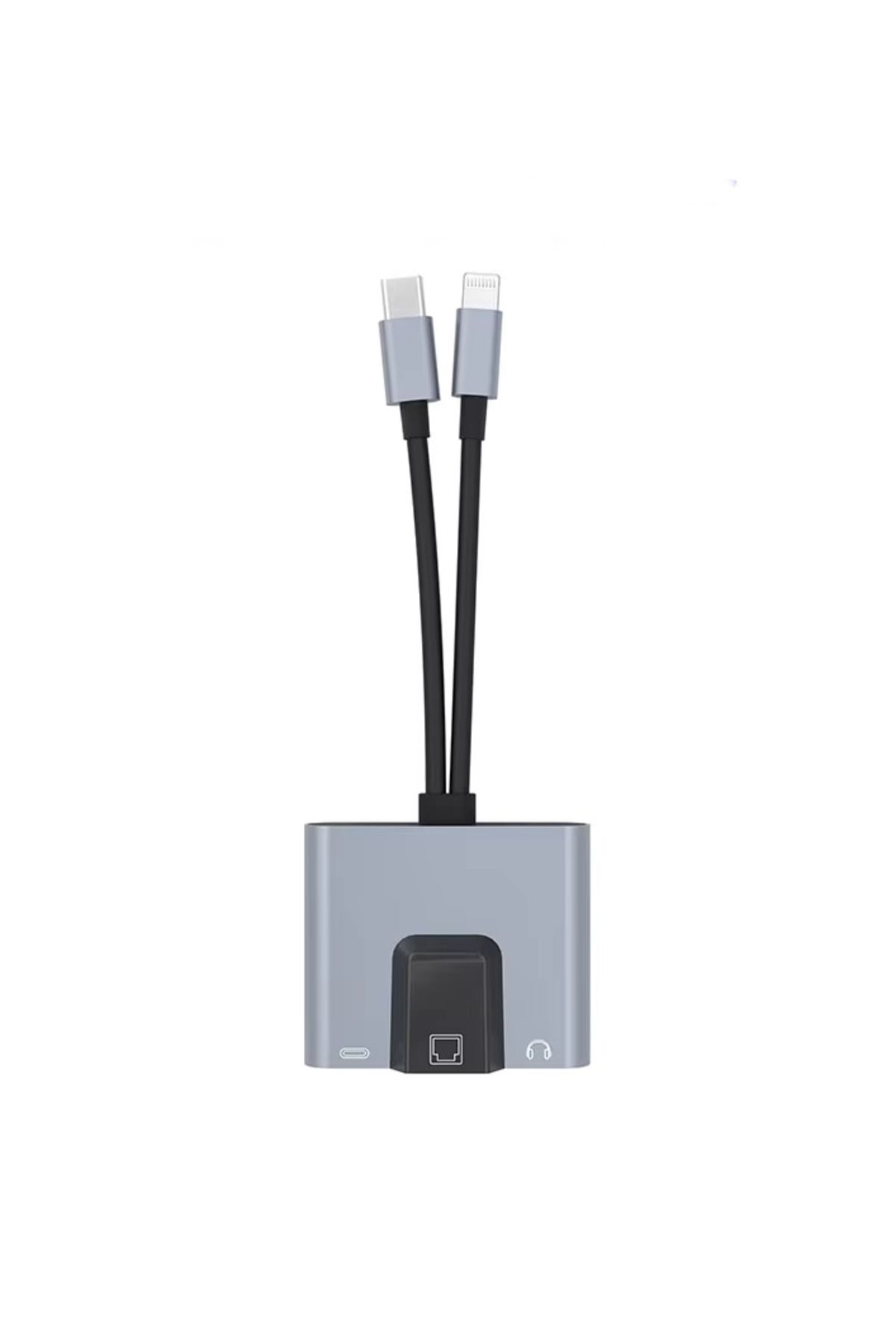 Pmr 3 İn 1 Lightning & Type-C Ethernet Adaptörü – Rj45, Aux, Şarj Des