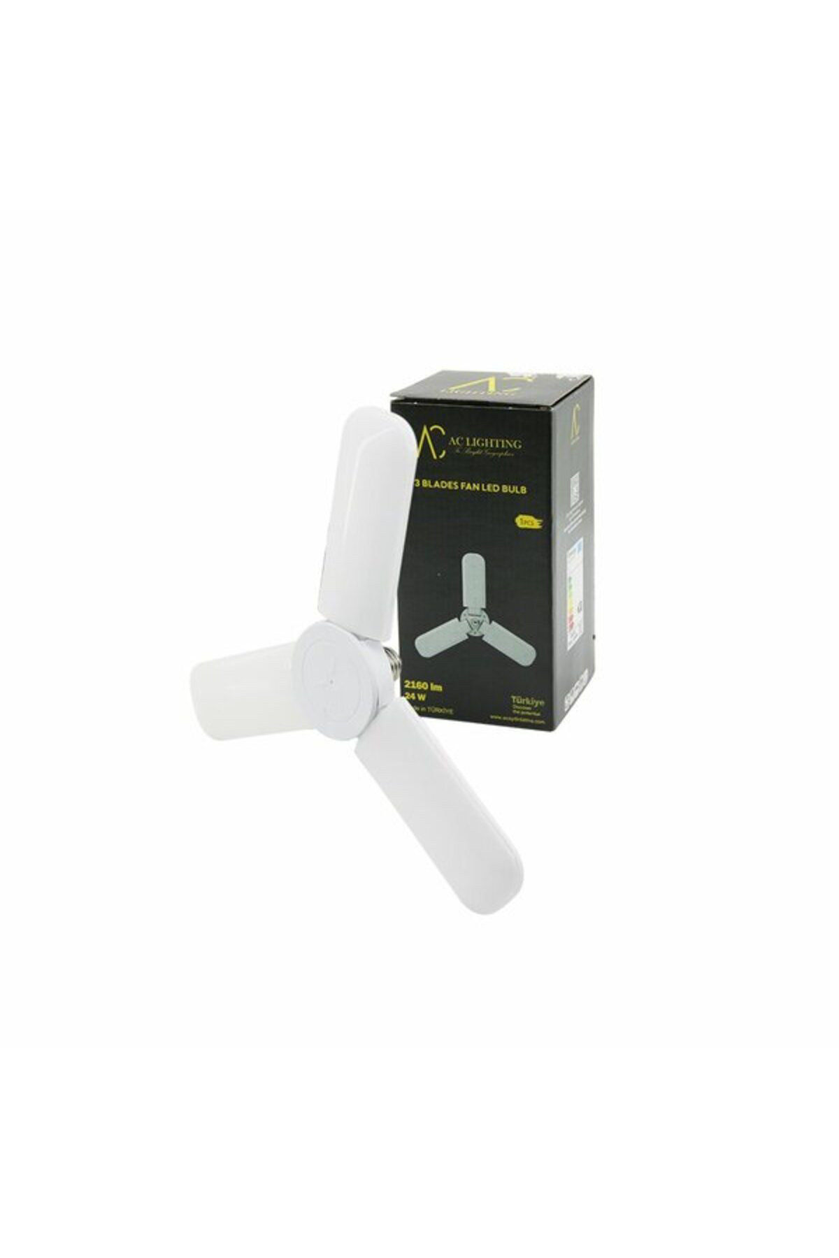 Ok Aksesuar 3 Kollu 30W=270W - E27 Beyaz Led Ampul 2400Lm - 6500K - 15Cmx 3 K
