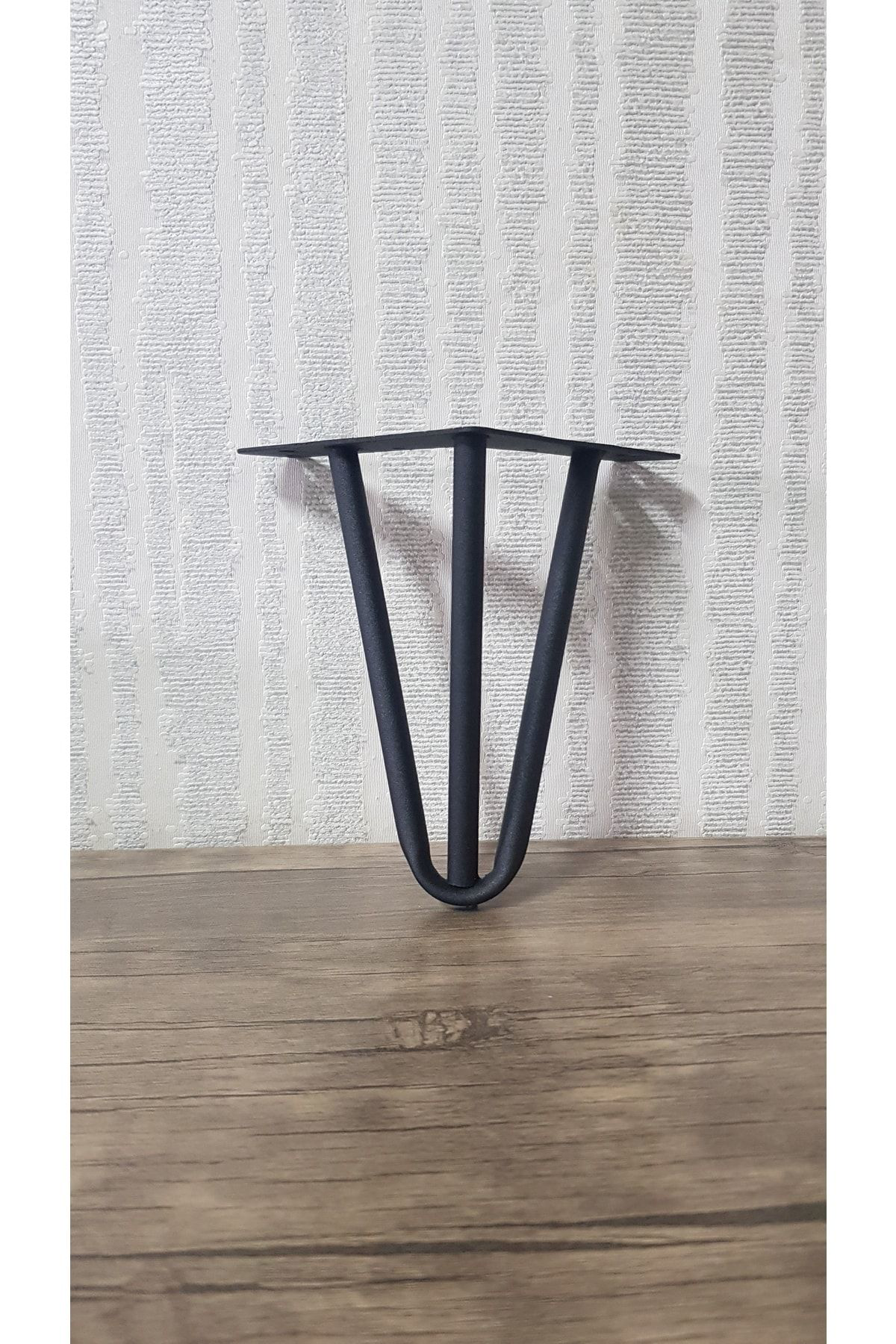 Psy 3 Mil Metal Mat Siyah Mobilya Ayaği 15 Cm 4 Adet Çok Amaçli Ayak,
