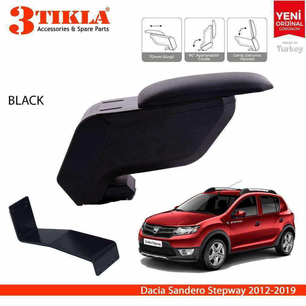 3 Tıkla Dacia Sandero Stepway 2008-2012 Delmesiz Çelik Ayaklı Siy