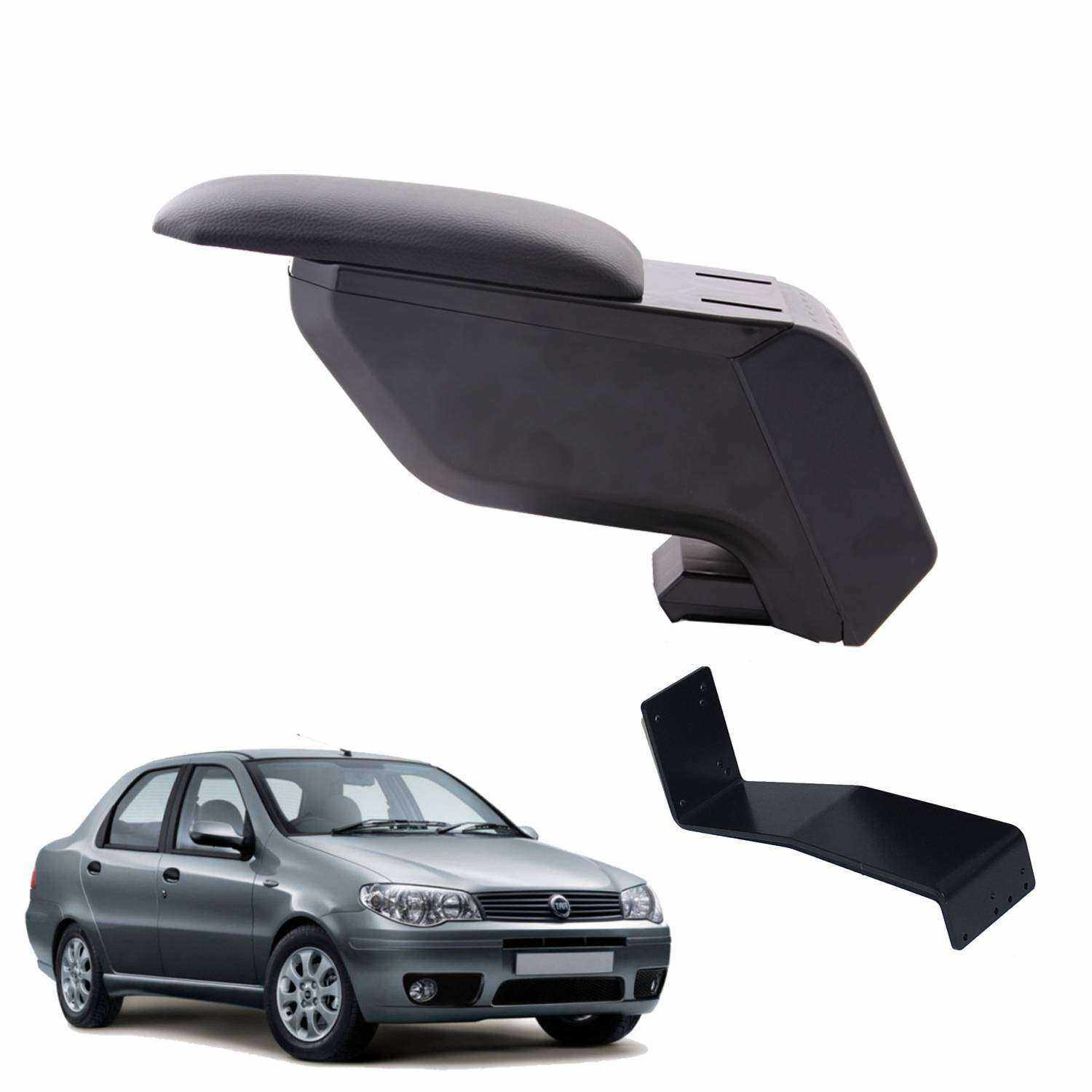 3 Tıkla Fiat Albea 2008 Delmesiz Çelik Ayaklı Siyah Kolçak Kol Da