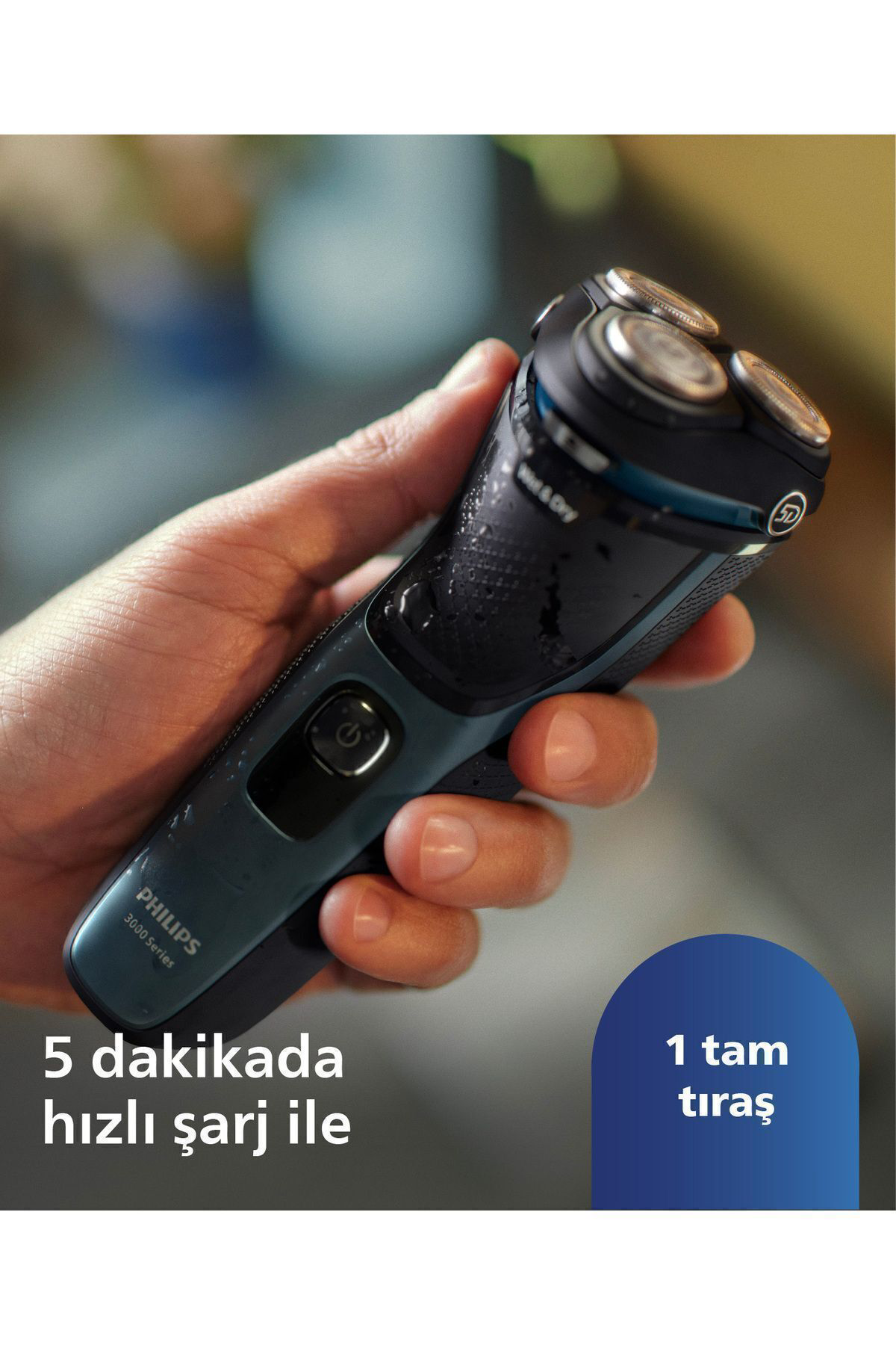Philips 3000 Serisi Tiraş Makinesi S3144/00,Sinekkaydi Tiraş,İslak Ve Kur