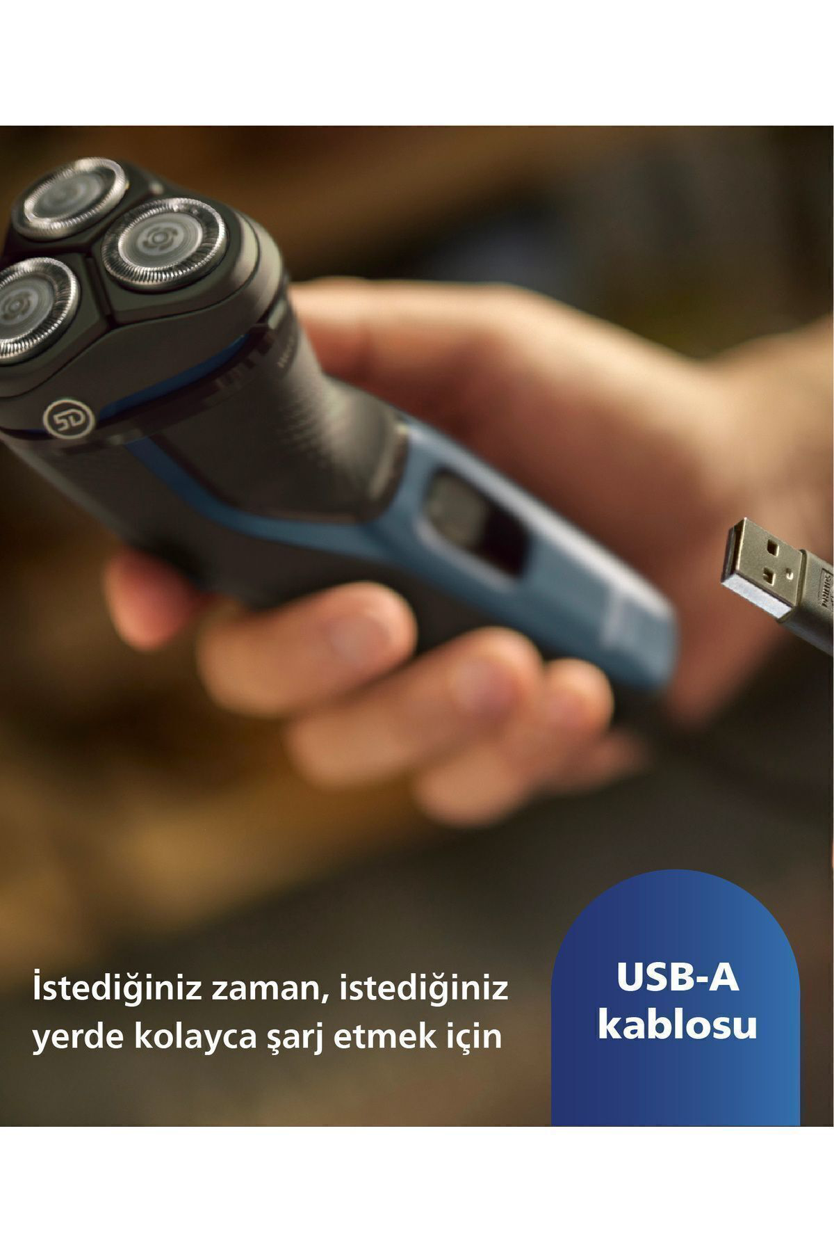 Philips 3000 Serisi Tiraş Makinesi S3144/00,Sinekkaydi Tiraş,İslak Ve Kur